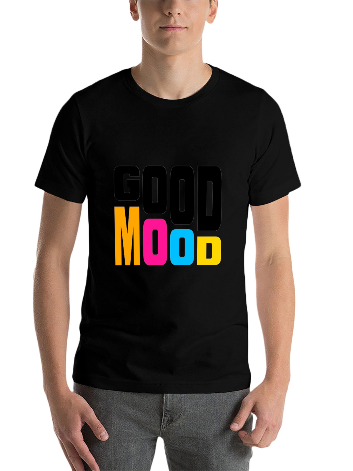 Good Mood Graphic T-Shirt - Black
