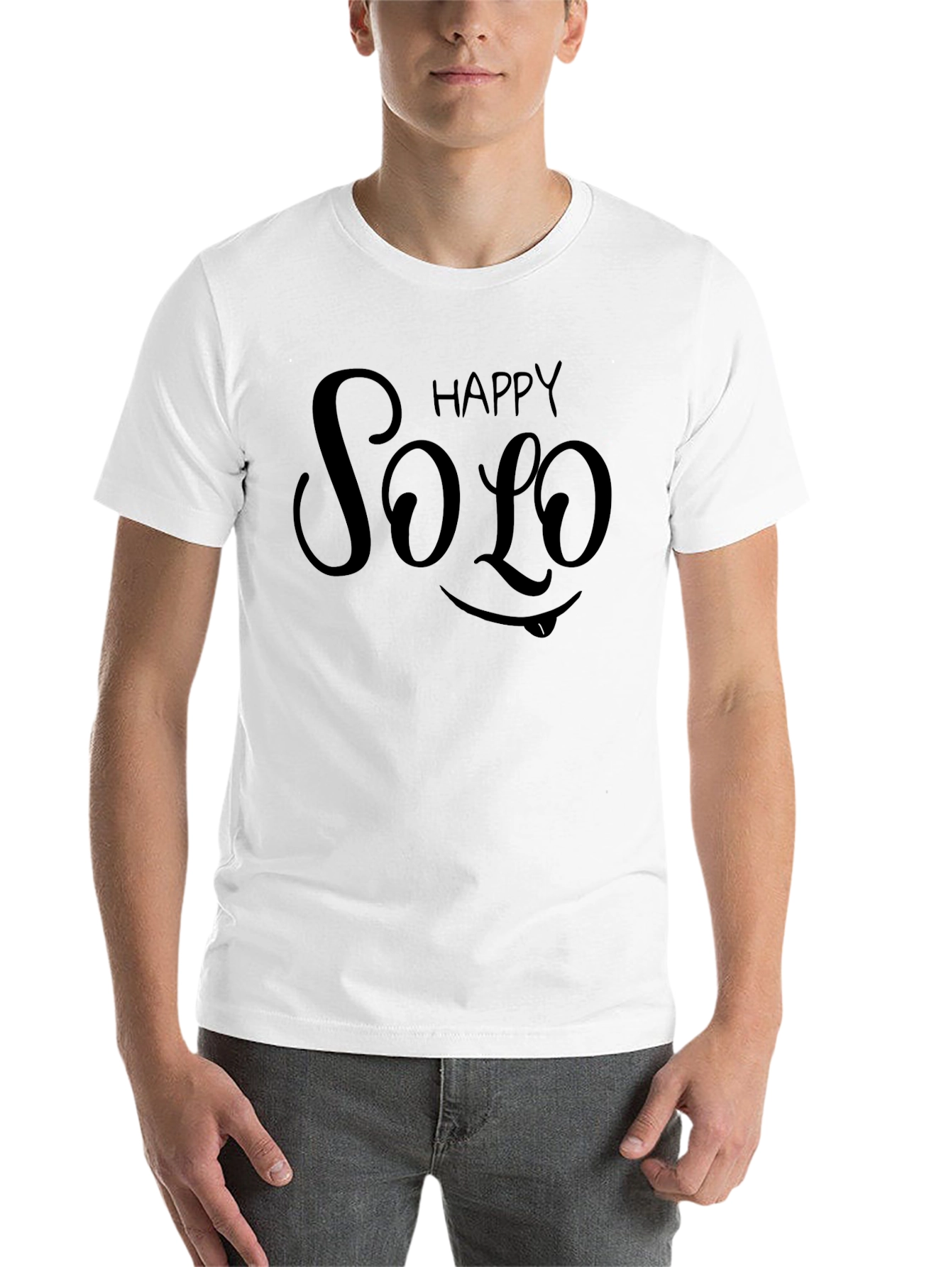 Happy Solo Black T-Shirt - Express Yourself!