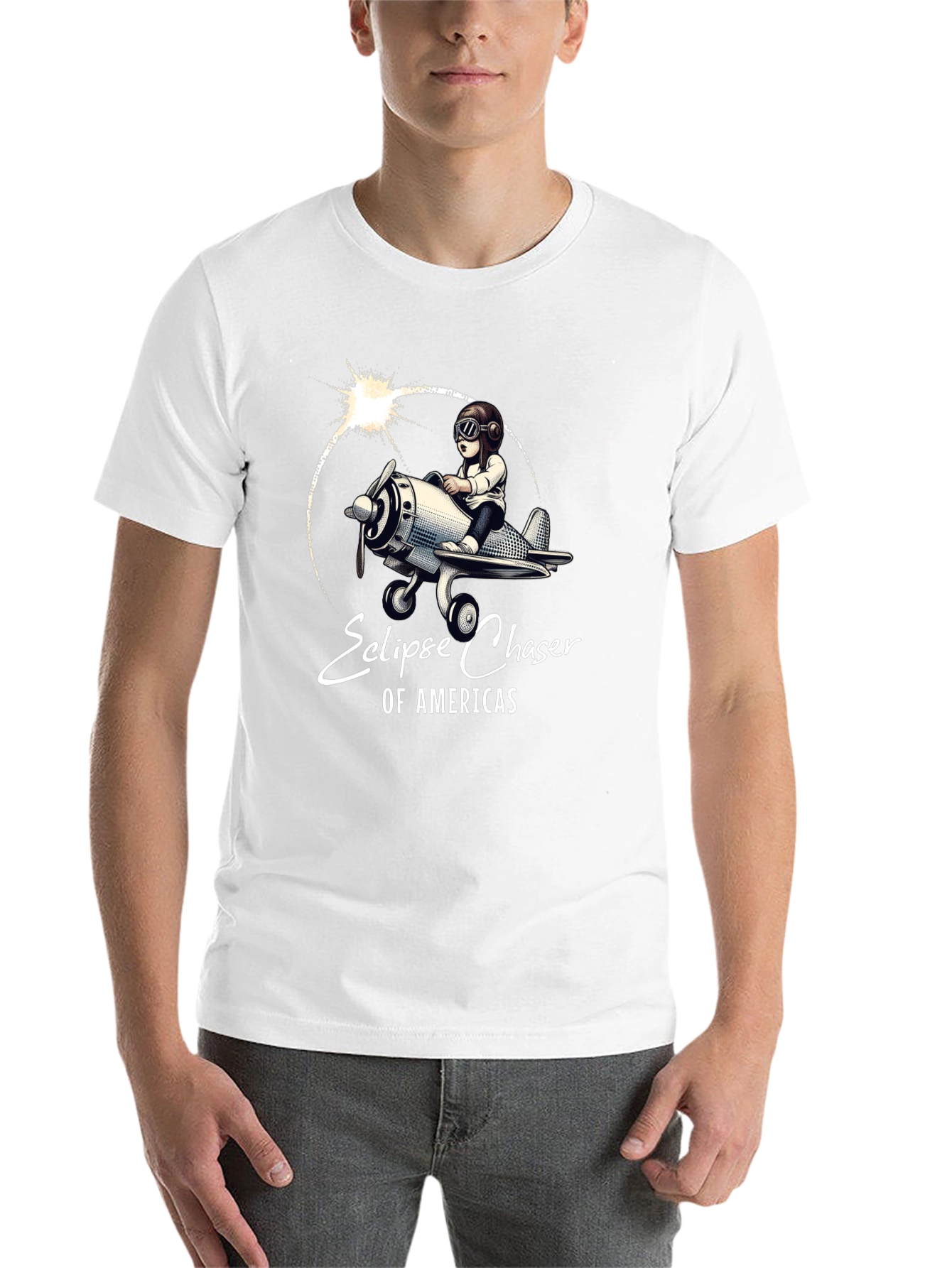 Eclipse Chaser T-Shirt - Pilot & Plane Design