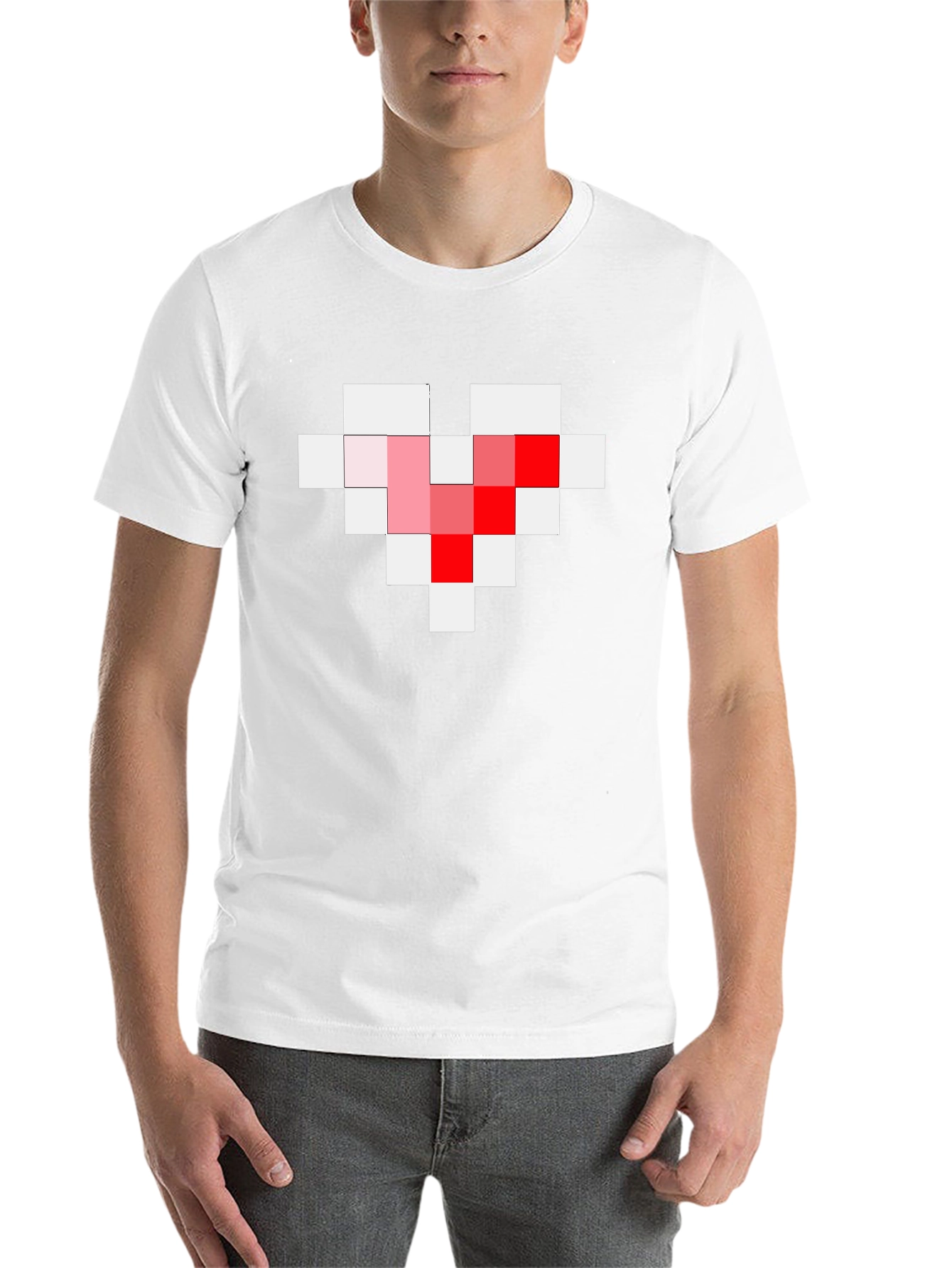 Pixel Heart Graphic Tee - Gamer Style Black T-Shirt