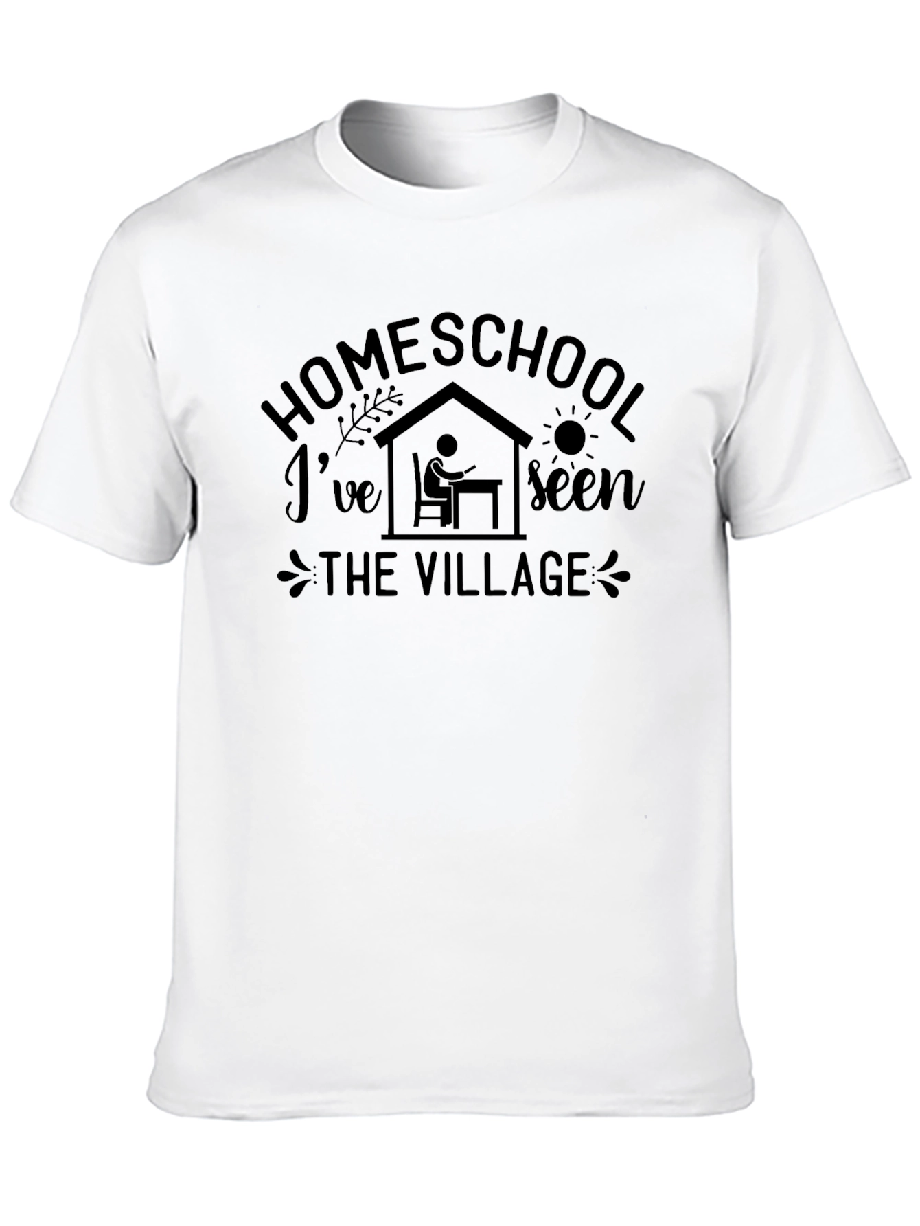 Homeschool Seen The Village Black T-Shirt