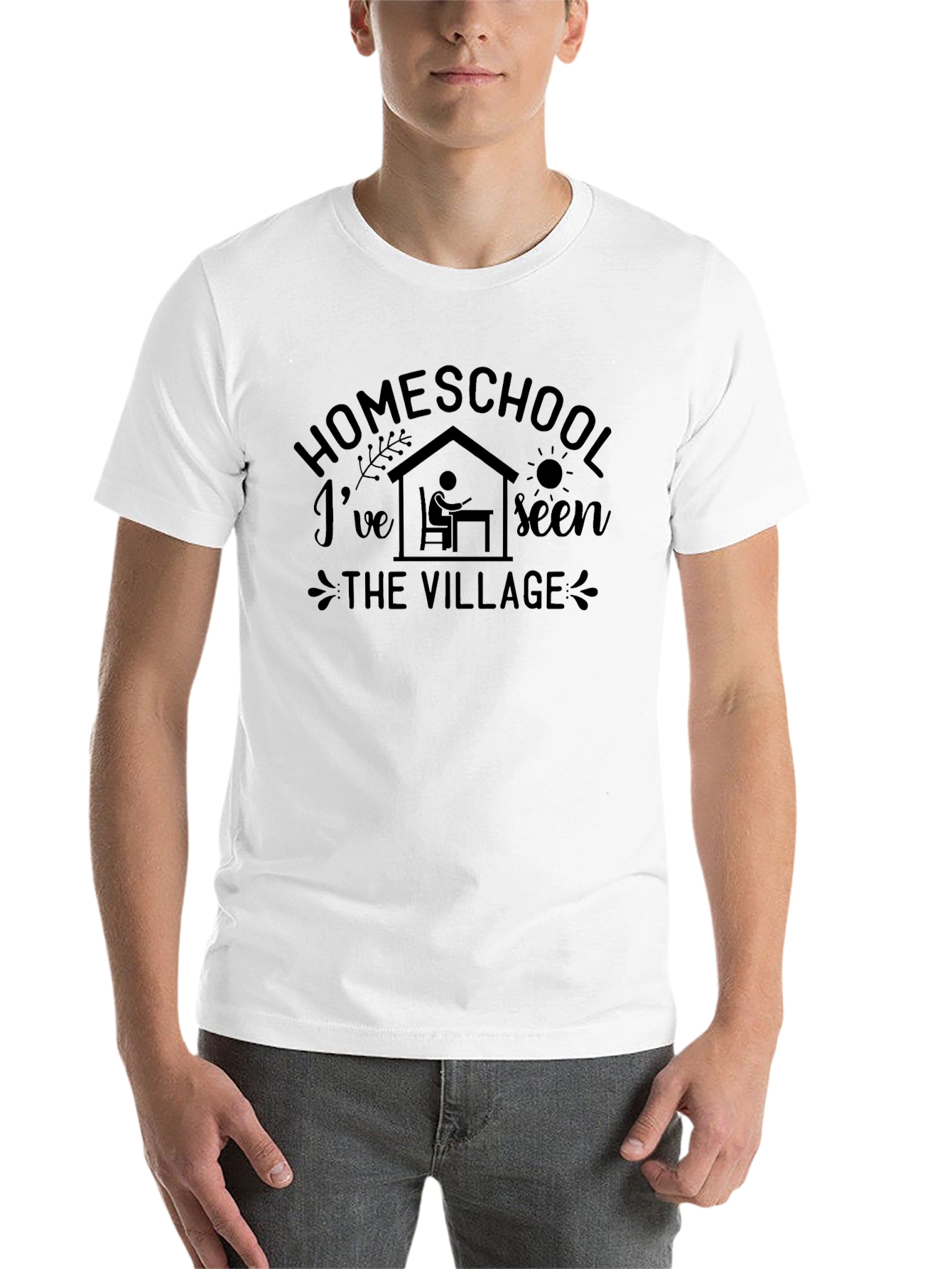 Homeschool Seen The Village Black T-Shirt