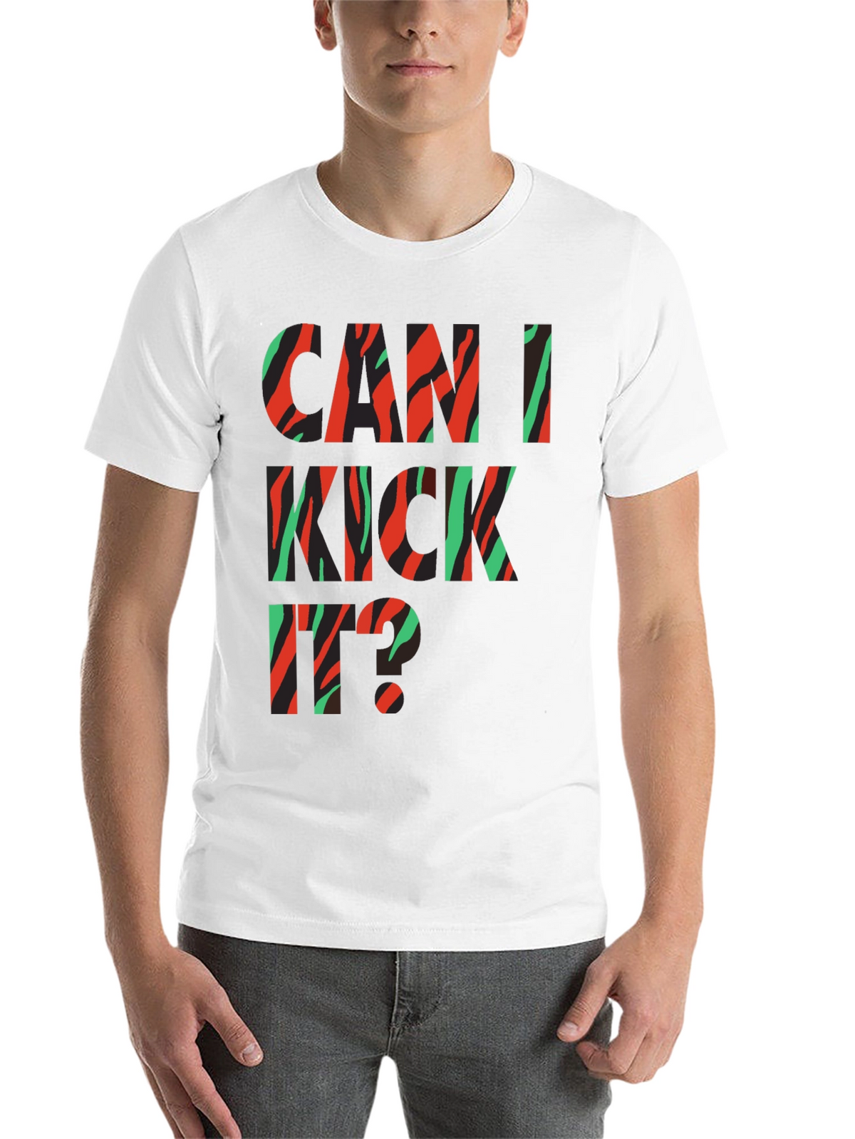 Can I Kick It? Black Graphic Tee