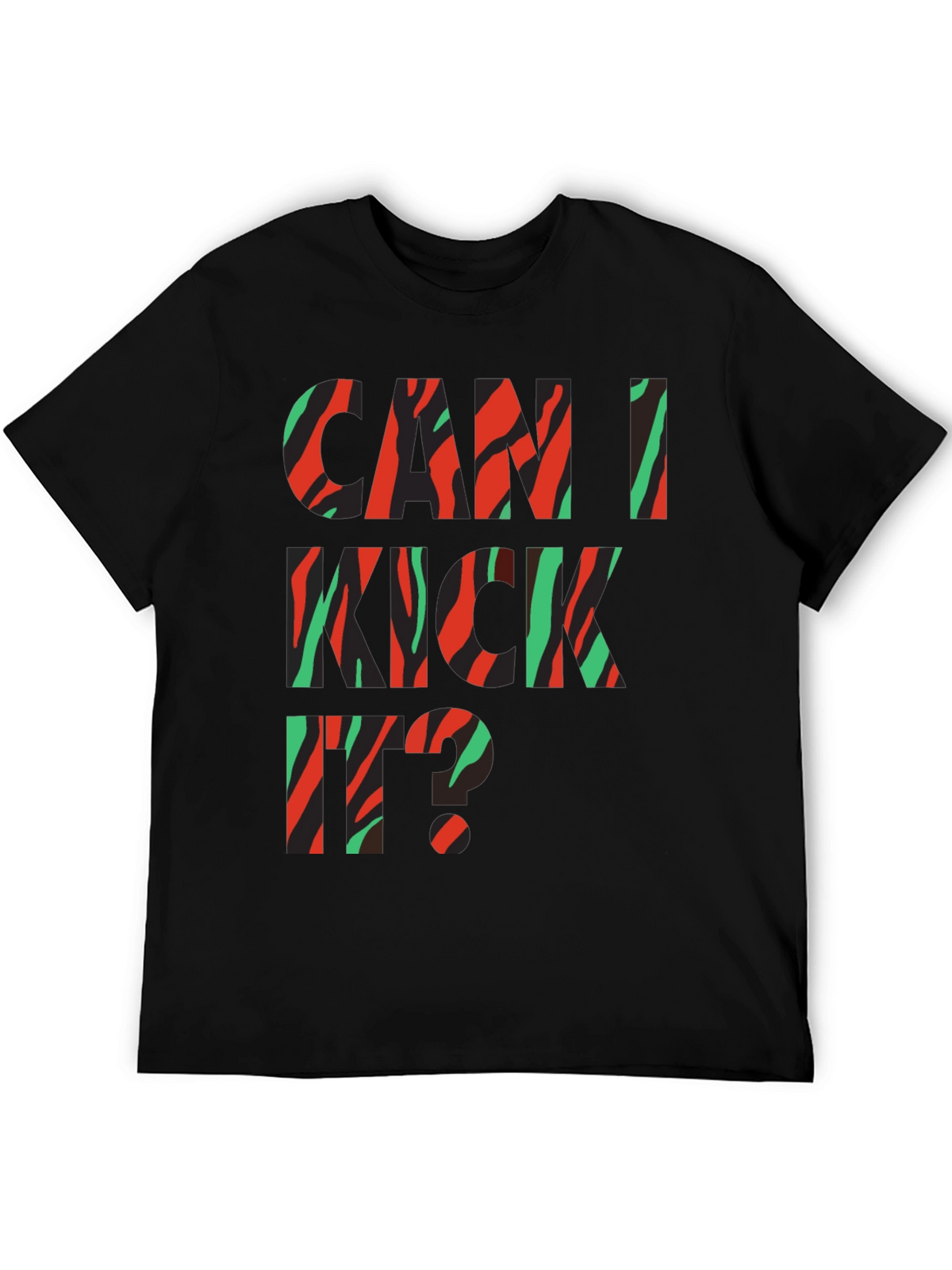 Can I Kick It? Black Graphic Tee