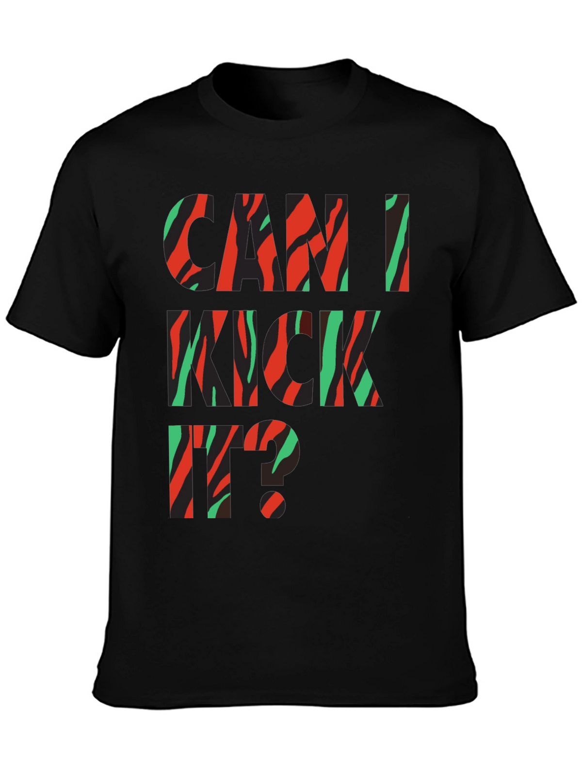 Can I Kick It? Black Graphic Tee