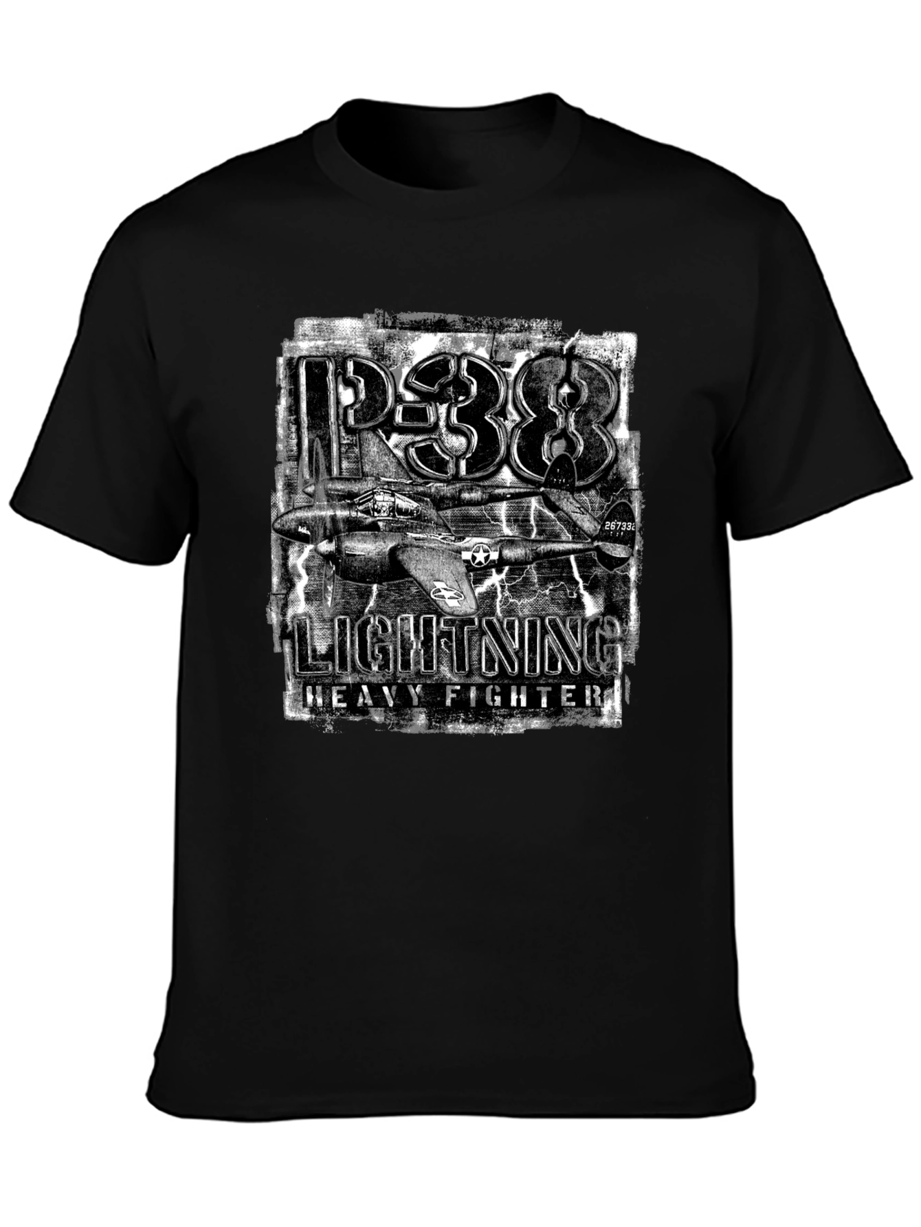 P-38 Lightning Heavy Fighter Graphic T-Shirt