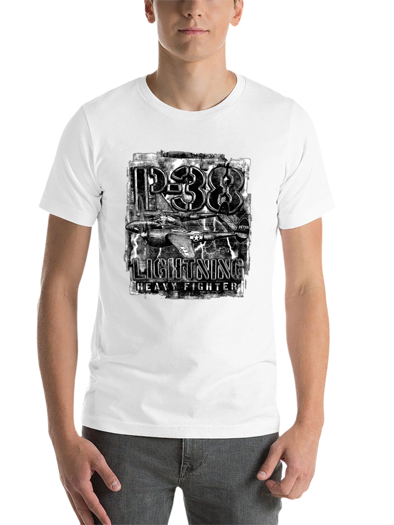P-38 Lightning Heavy Fighter Graphic T-Shirt