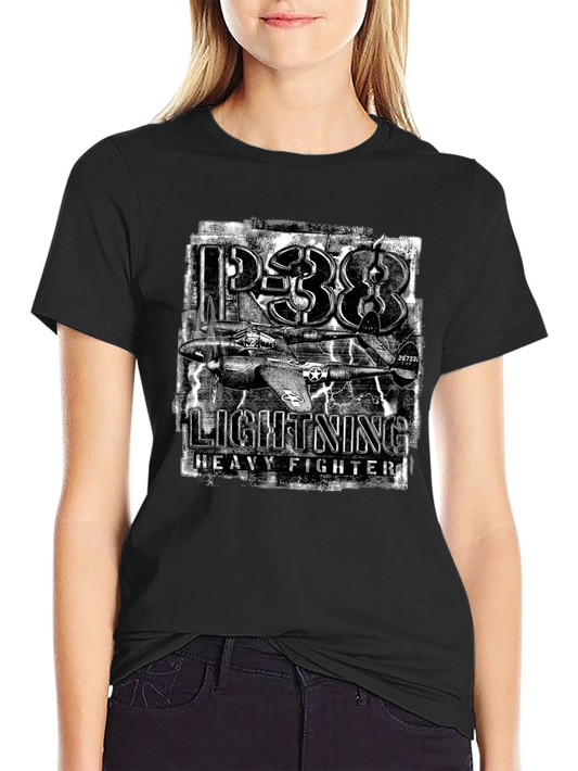 P-38 Lightning Heavy Fighter Graphic T-Shirt