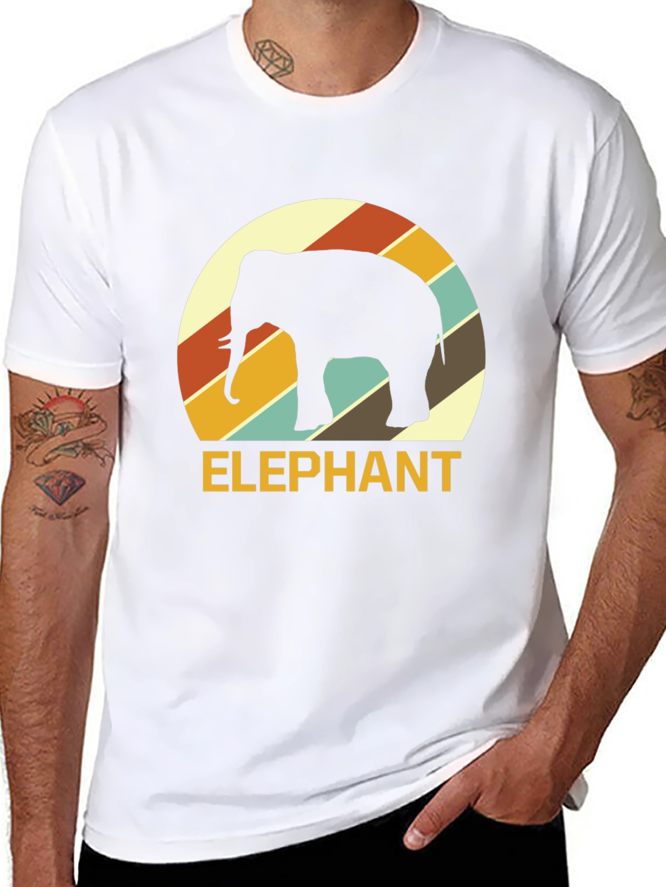 Retro Elephant Graphic Tee
