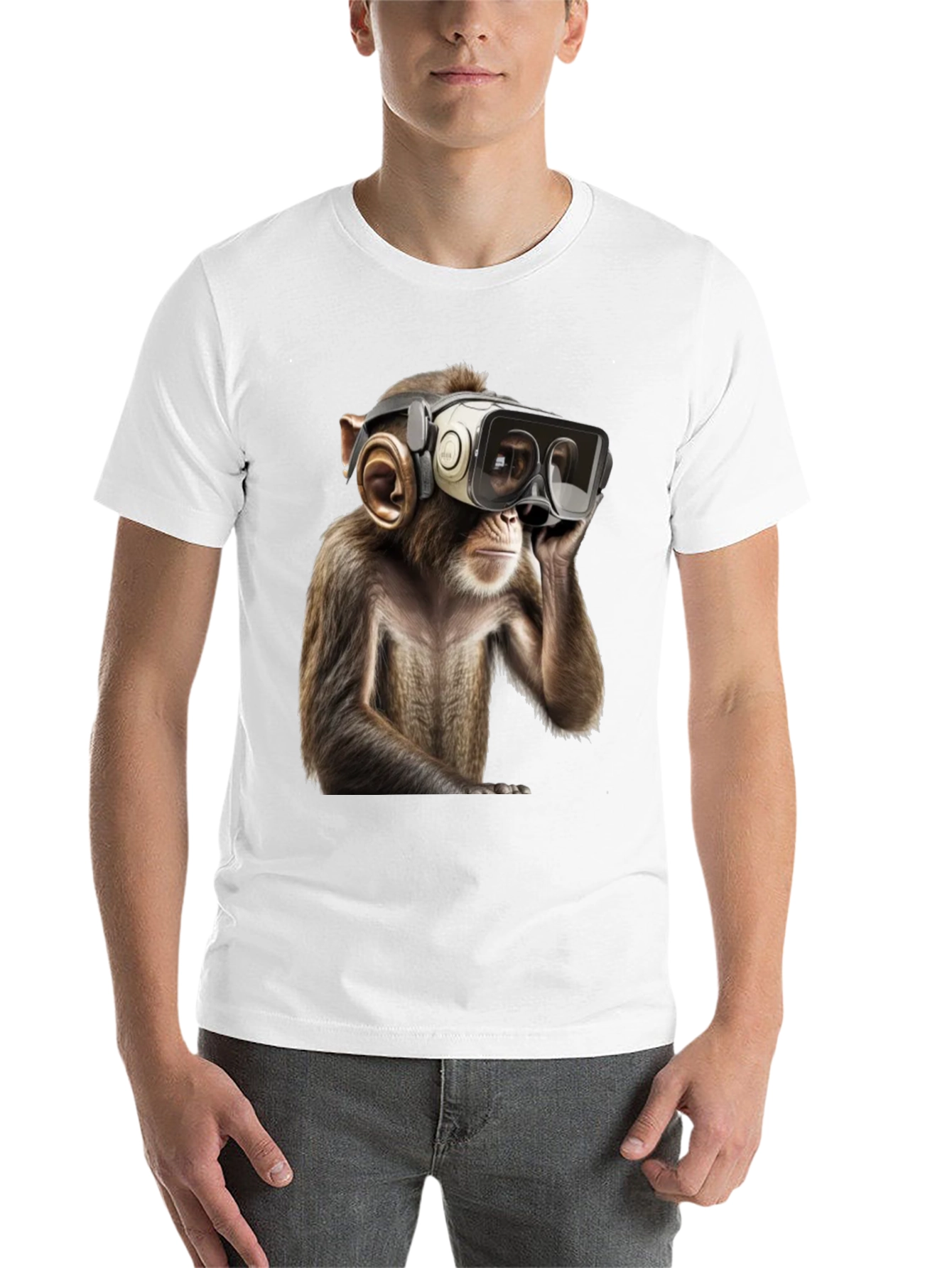 VR Monkey Graphic Tee - Cool & Quirky
