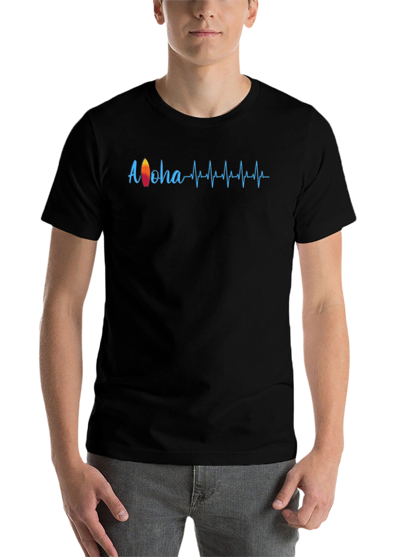 Aloha Surf Heartbeat T-Shirt - Black