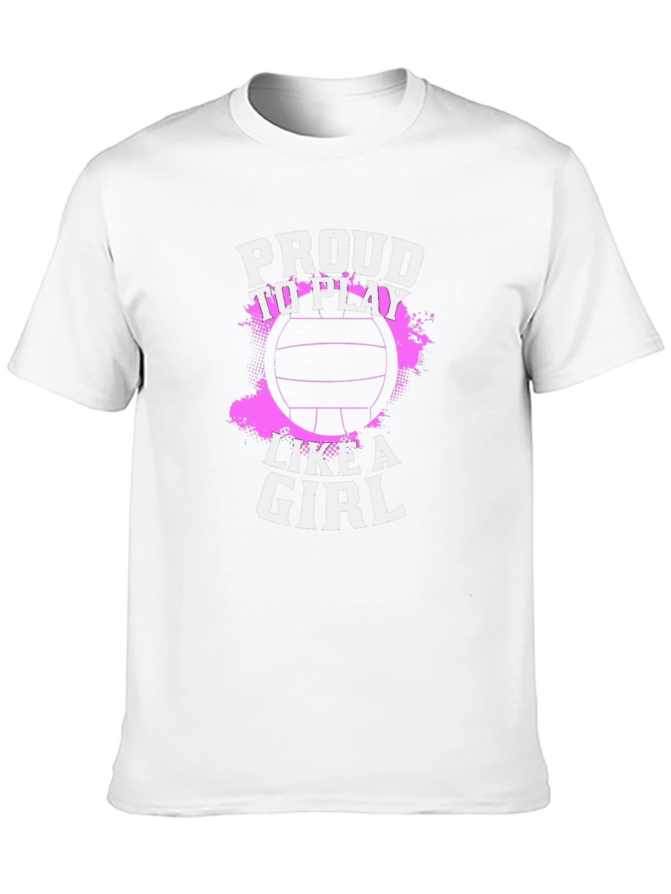 Proud to Play Like a Girl Volleyball Graphic Tee