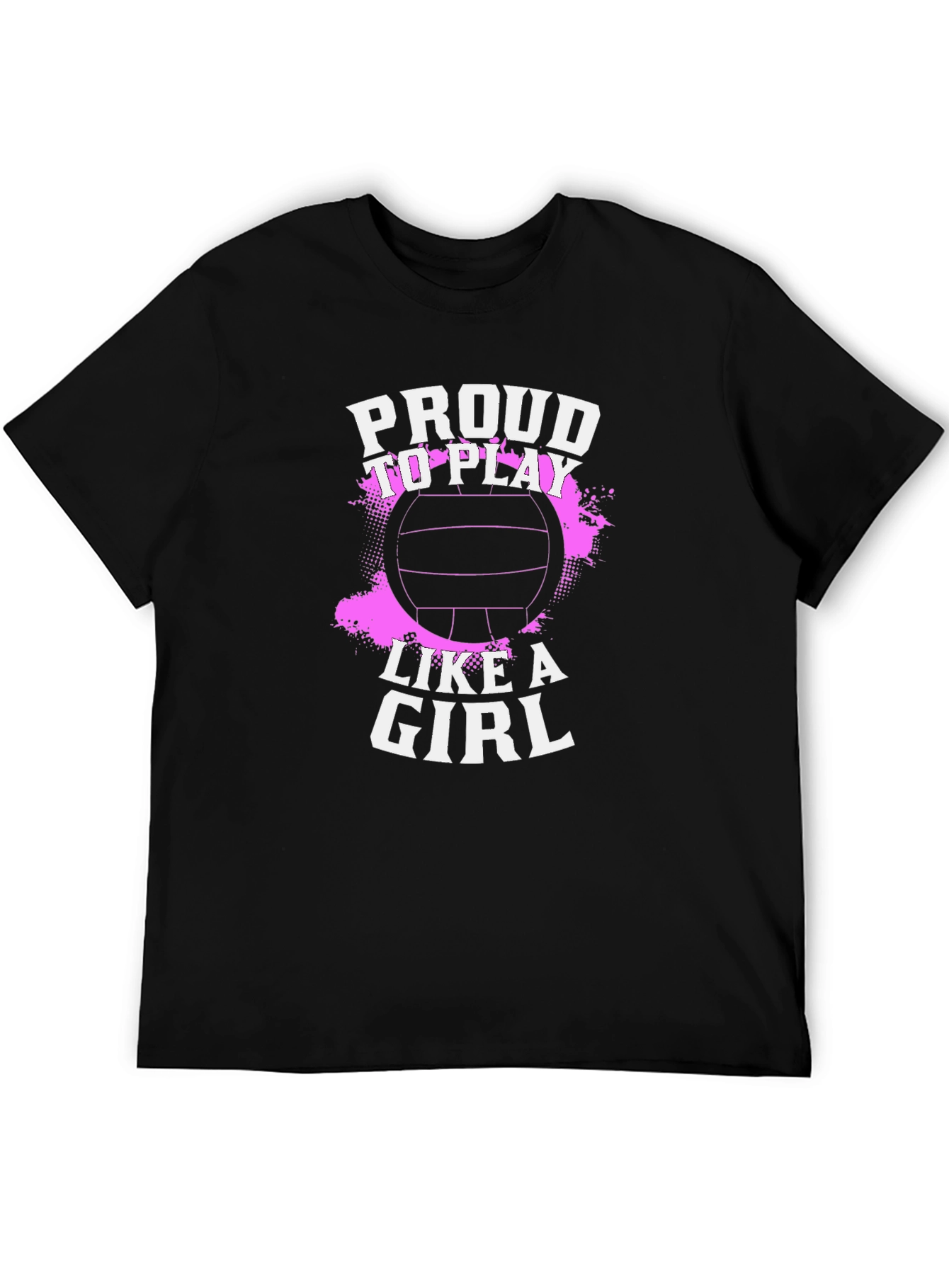 Proud to Play Like a Girl Volleyball Graphic Tee