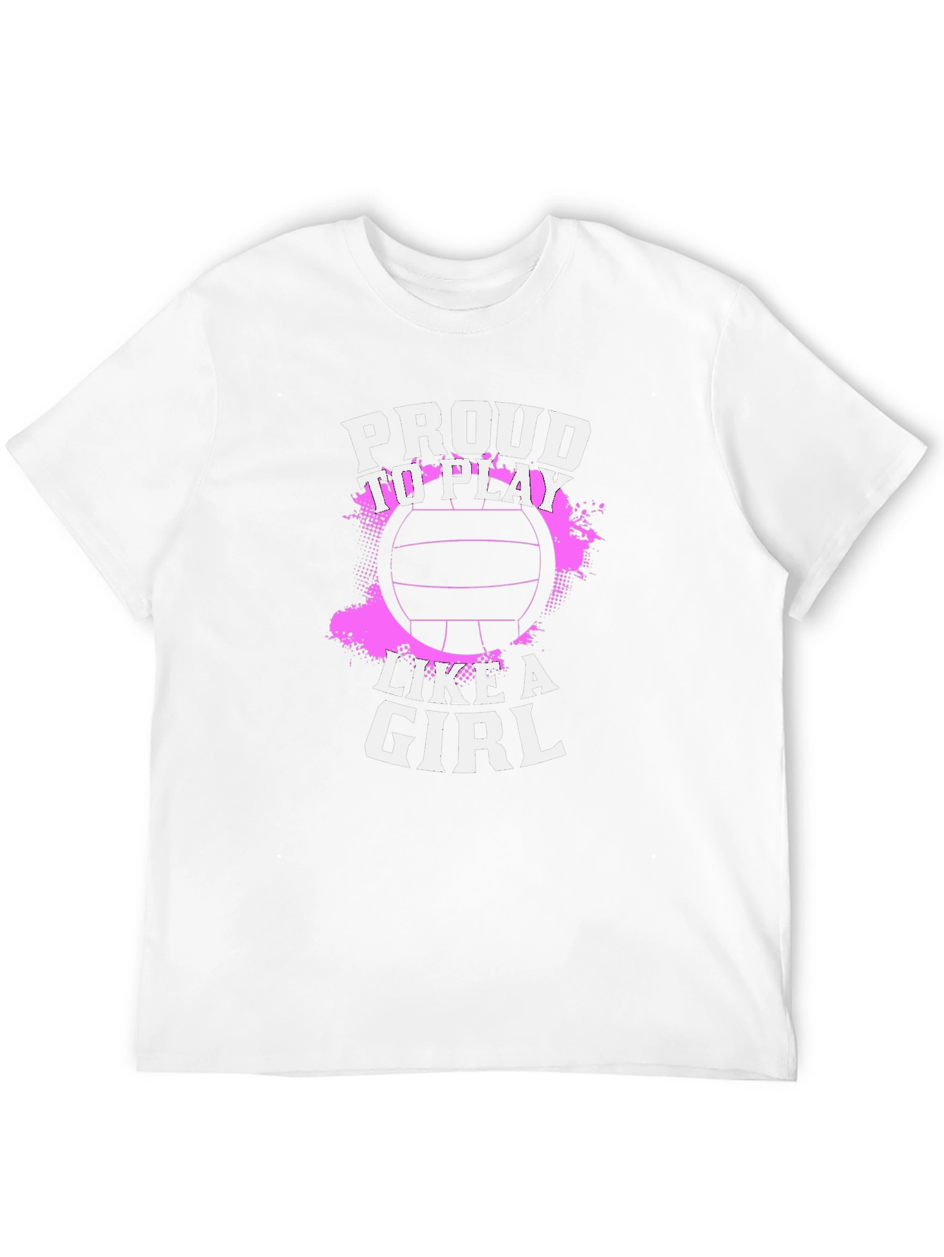 Proud to Play Like a Girl Volleyball Graphic Tee