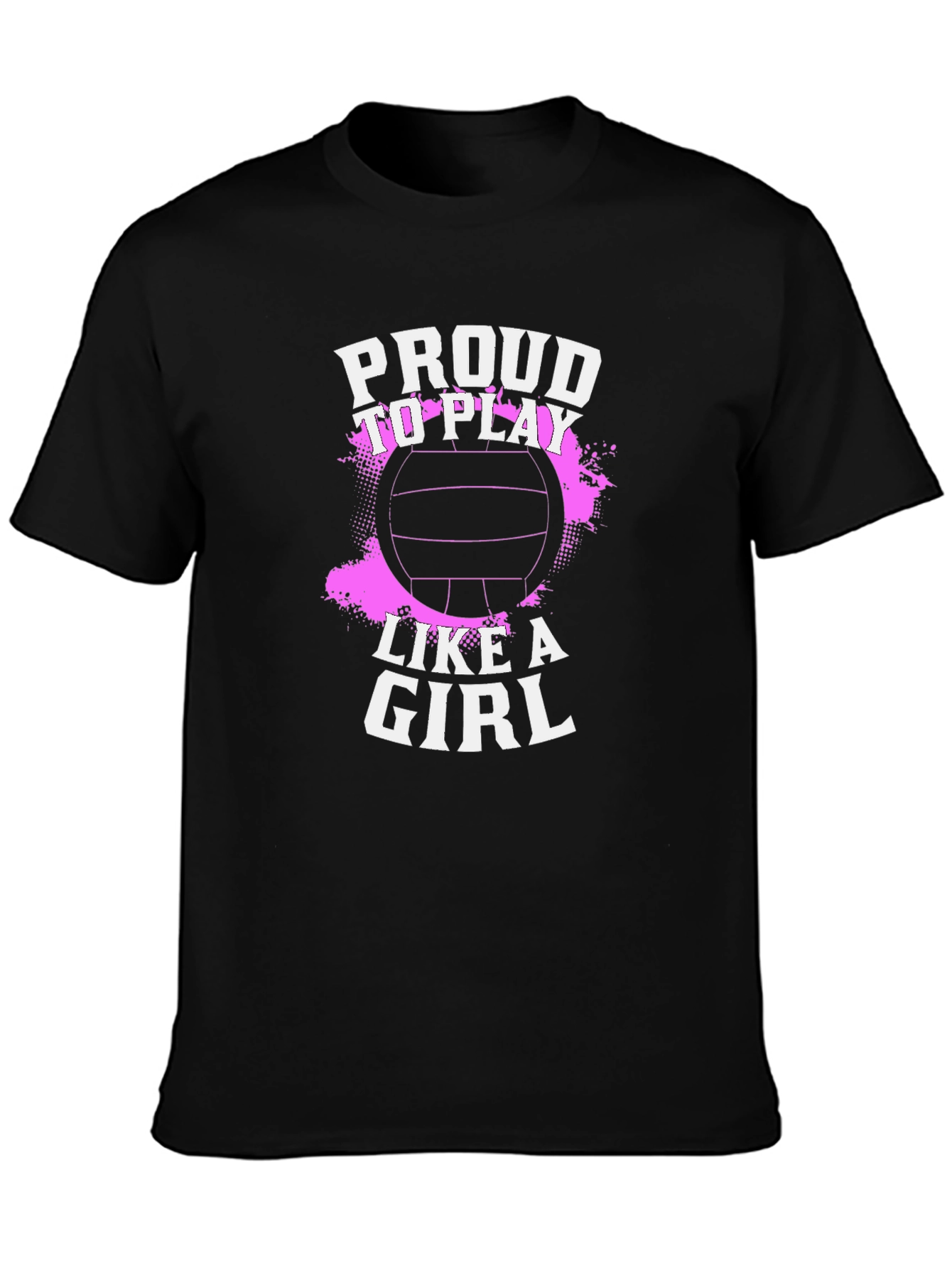 Proud to Play Like a Girl Volleyball Graphic Tee