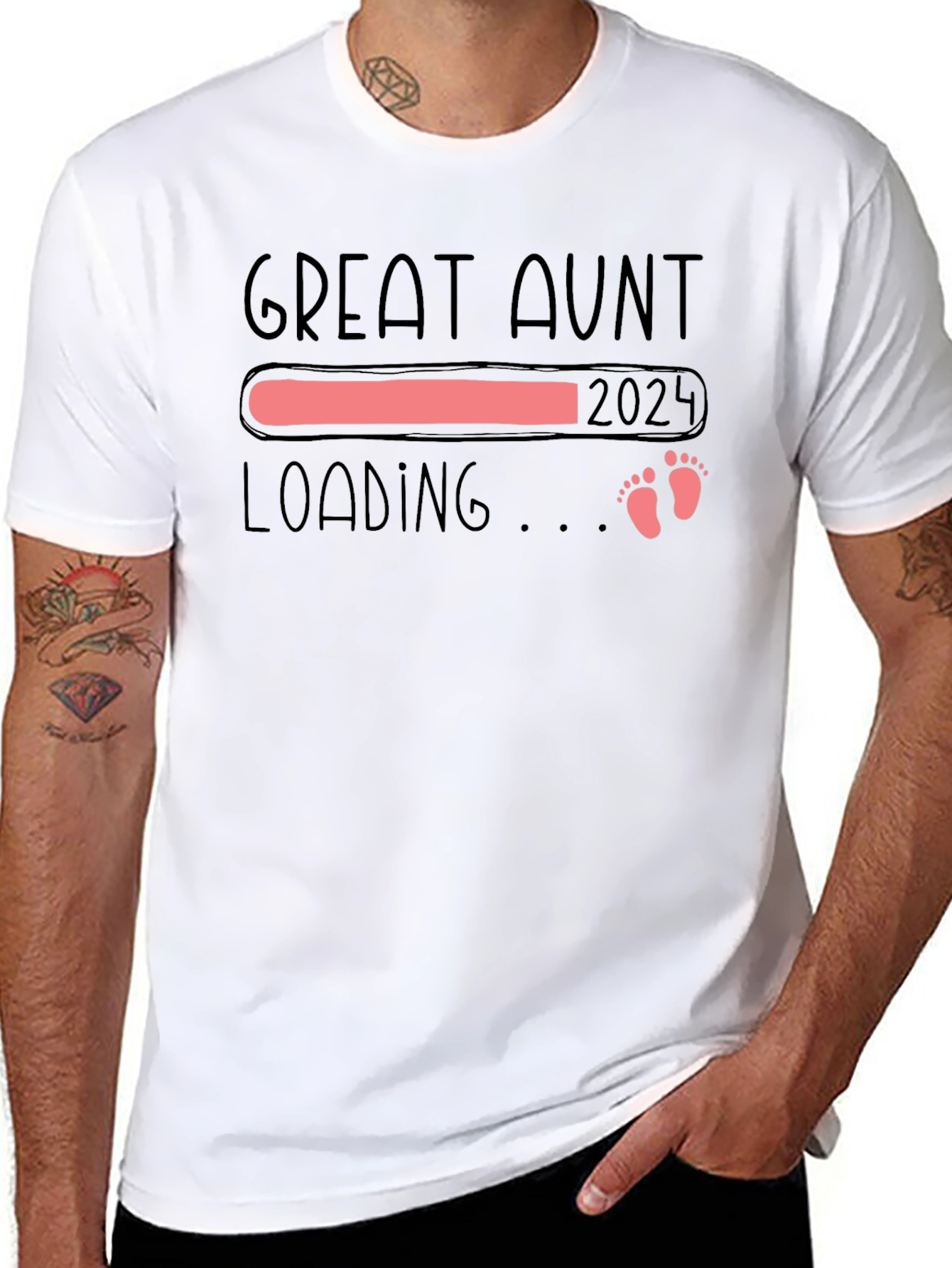 Great Aunt Loading 2024 T-Shirt - Pregnancy Reveal Tee
