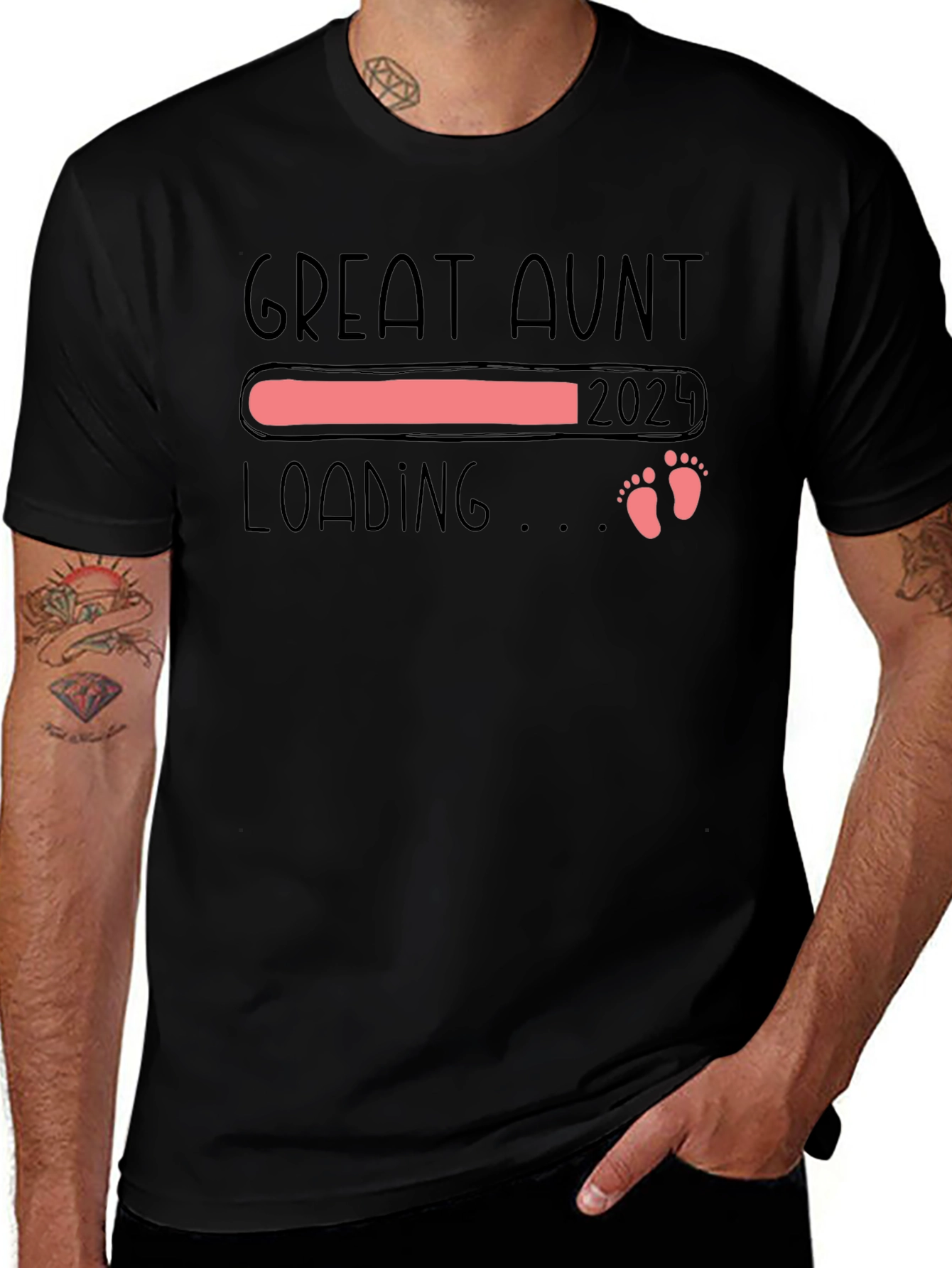 Great Aunt Loading 2024 T-Shirt - Pregnancy Reveal Tee