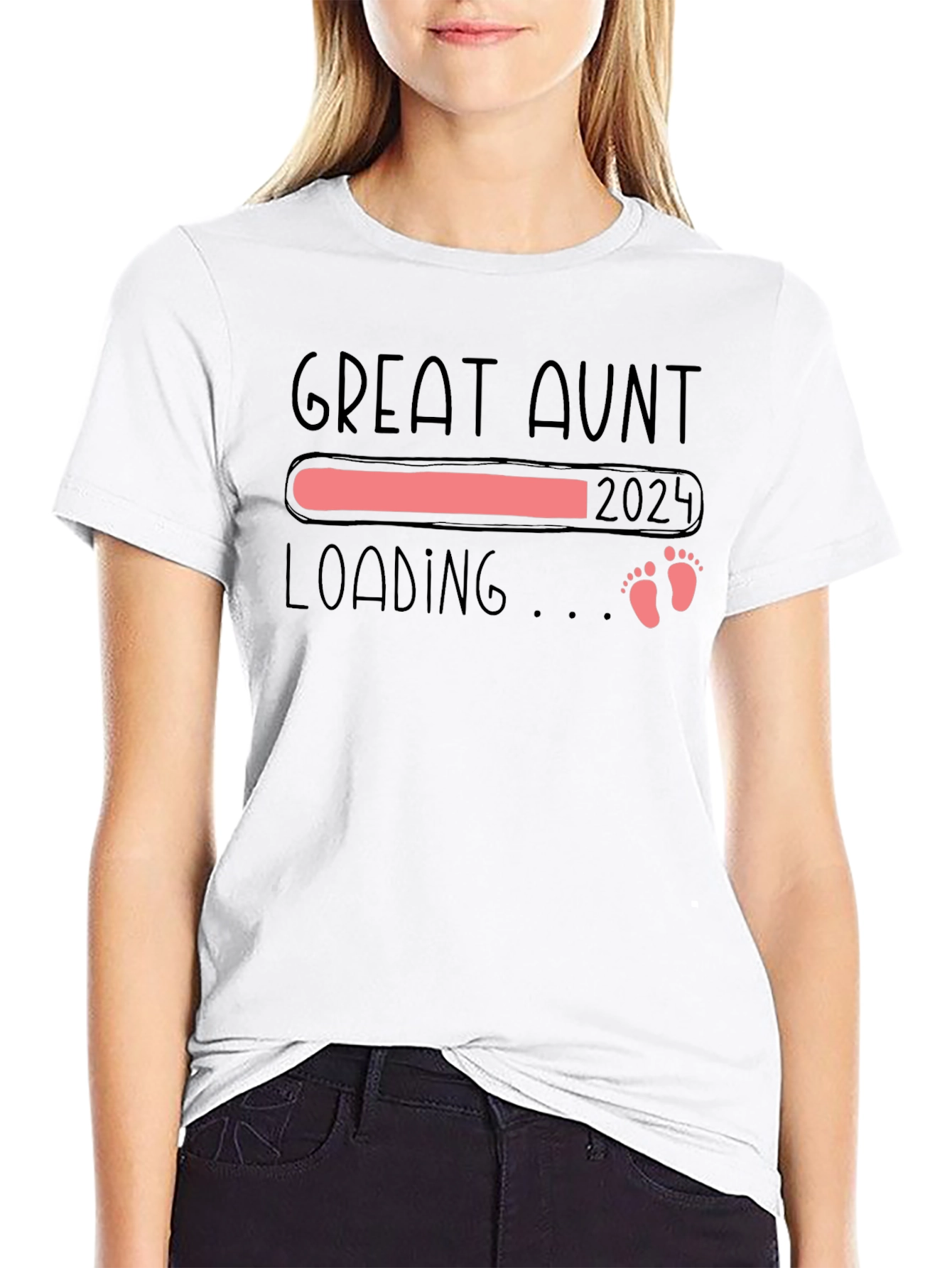 Great Aunt Loading 2024 T-Shirt - Pregnancy Reveal Tee
