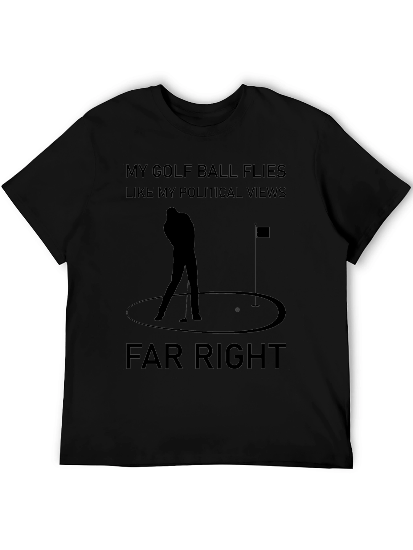 Far Right Golf Ball Political Views Graphic T-Shirt