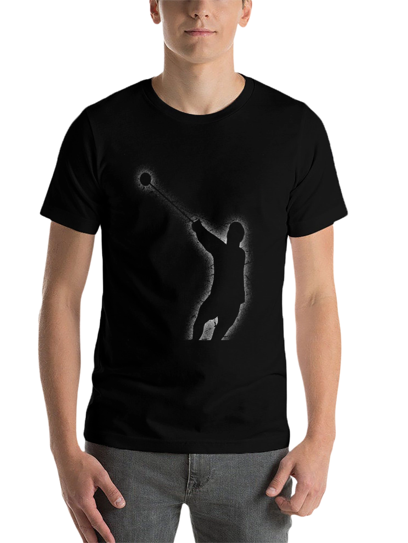 Hammer Throw Silhouette Black T-Shirt