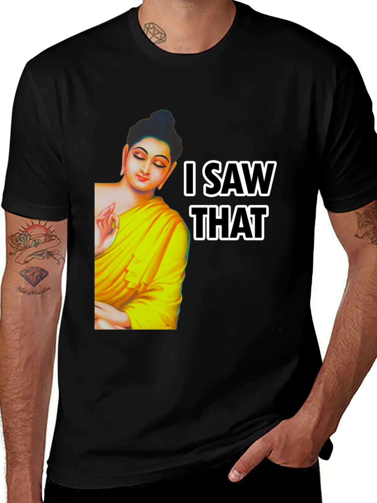 Buddha I Saw That Graphic Print Tee