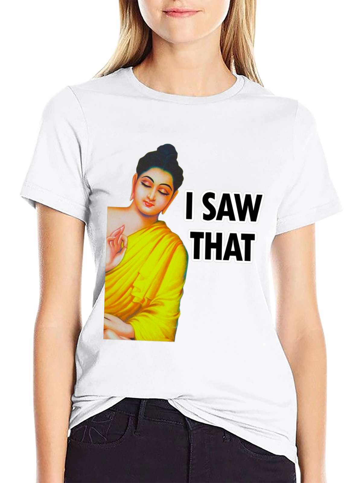 Buddha I Saw That Graphic Print Tee
