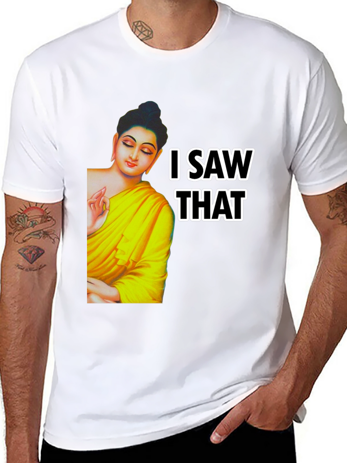 Buddha I Saw That Graphic Print Tee