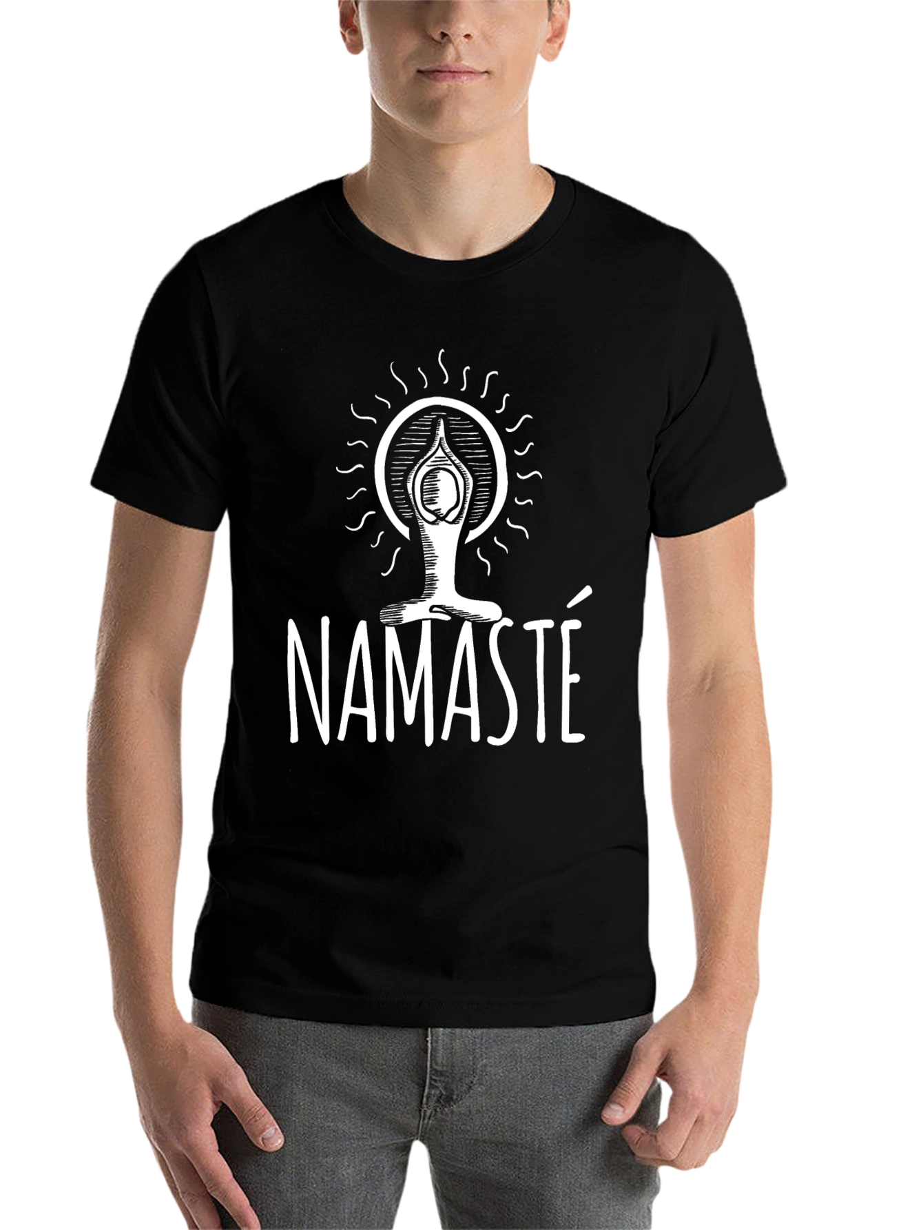 Namaste Yoga Meditation T-Shirt - Relaxed Fit