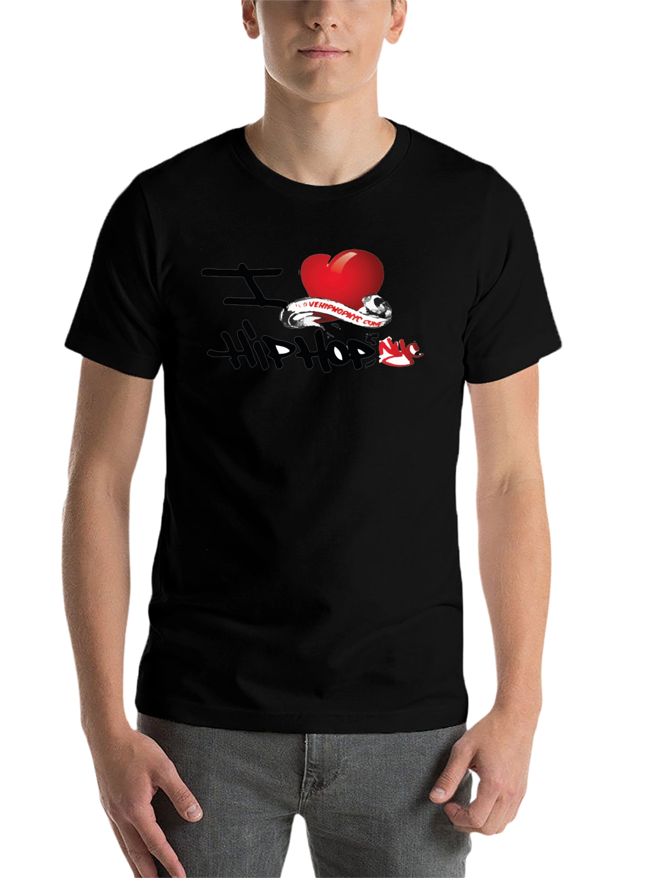 I Love Hip Hop Graphic Black T-Shirt