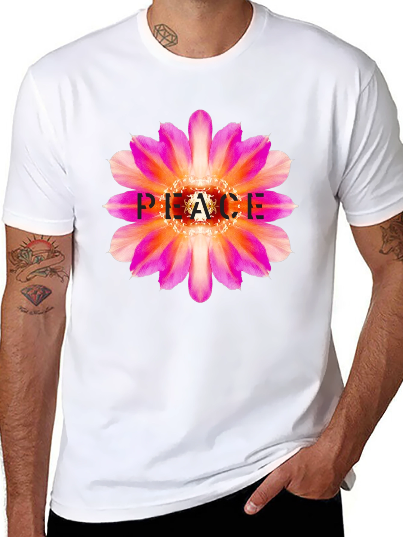 Peace Flower Graphic Tee - Stylish & Comfortable