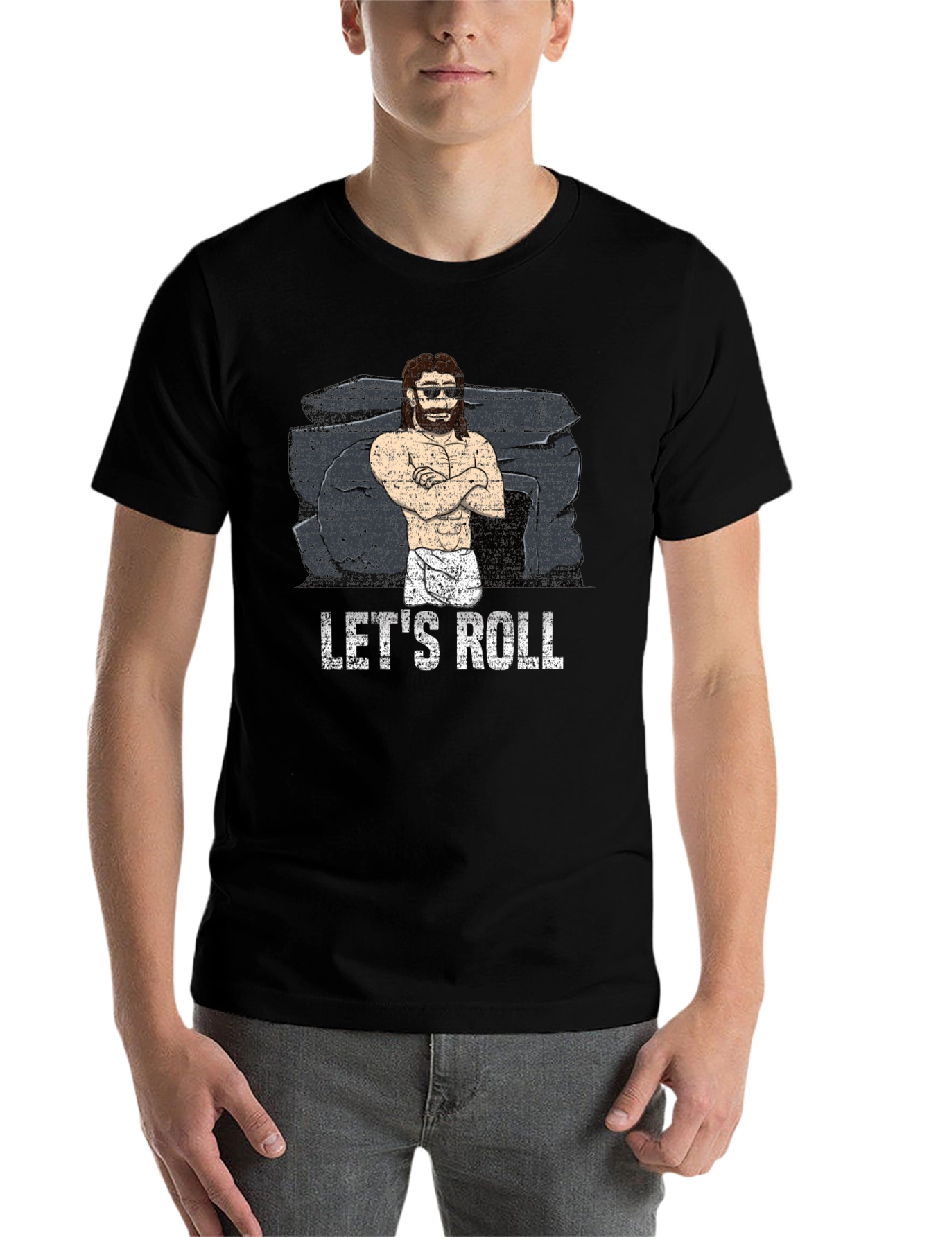 Lets Roll Graphic T-Shirt - Black Cotton Tee