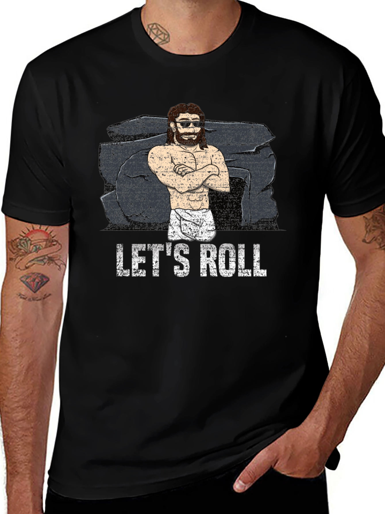 Lets Roll Graphic T-Shirt - Black Cotton Tee