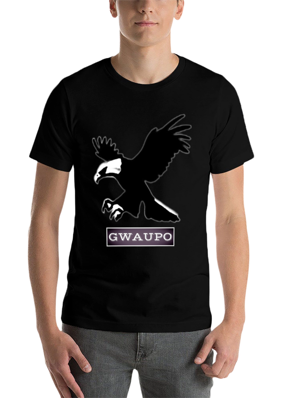 Gwaupo Eagle Graphic Tee - Black