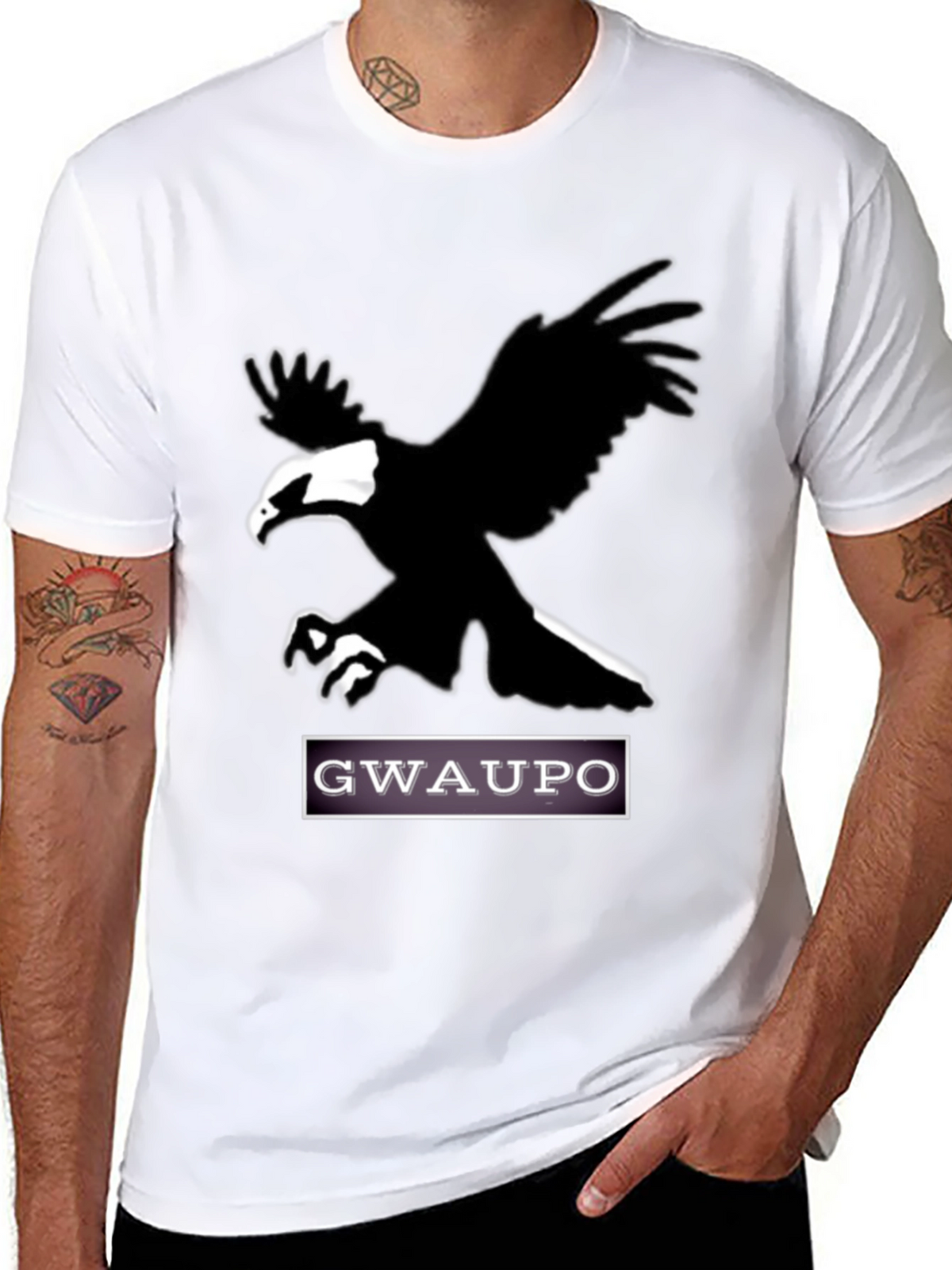 Gwaupo Eagle Graphic Tee - Black