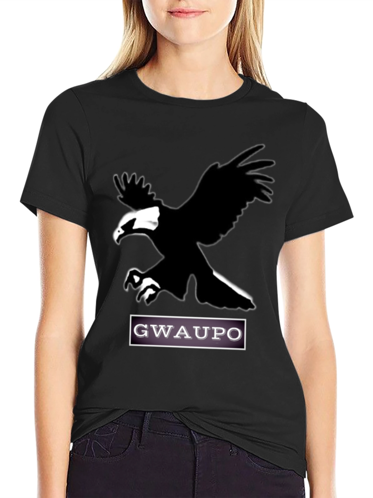 Gwaupo Eagle Graphic Tee - Black