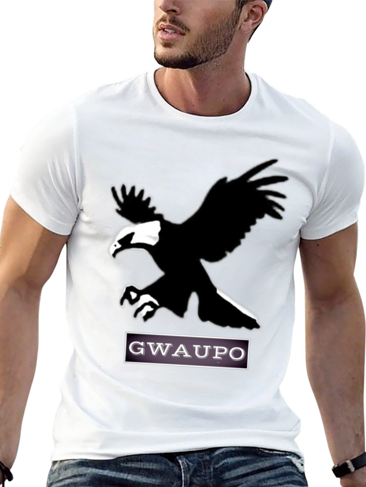 Gwaupo Eagle Graphic Tee - Black