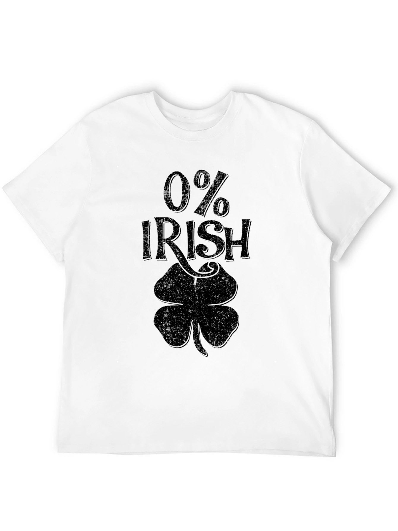 0% Irish Novelty Graphic T-Shirt - Mens Short Sleeve Tee