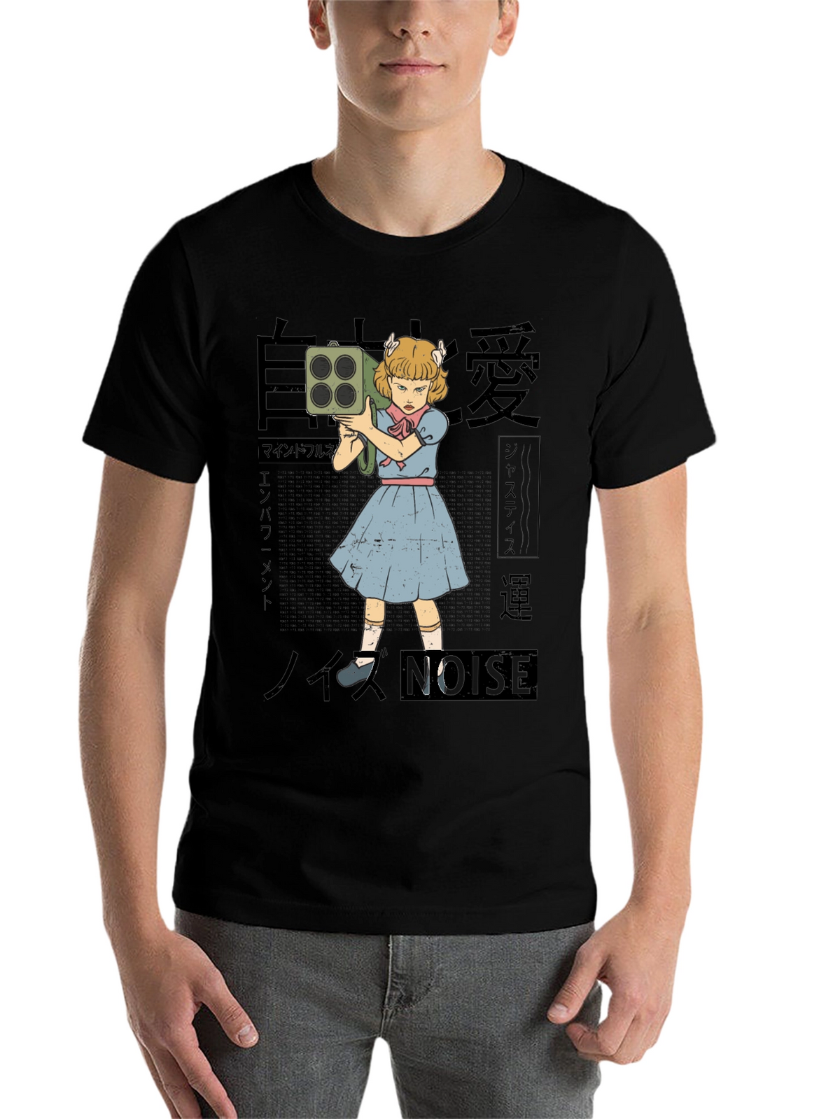 Noise Girl Graphic T-Shirt - Edgy Japanese Inspired Tee