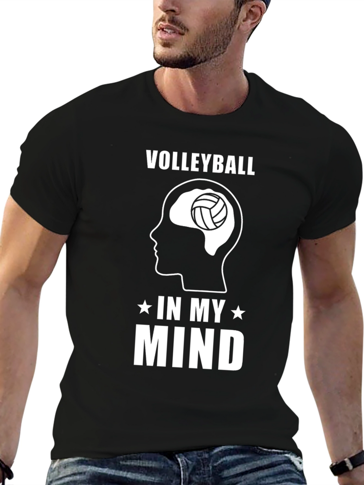 Volleyball In My Mind Graphic T-Shirt