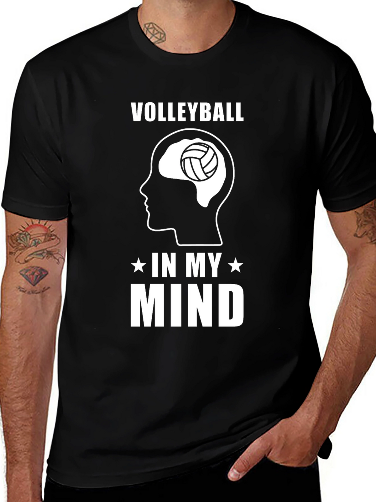 Volleyball In My Mind Graphic T-Shirt