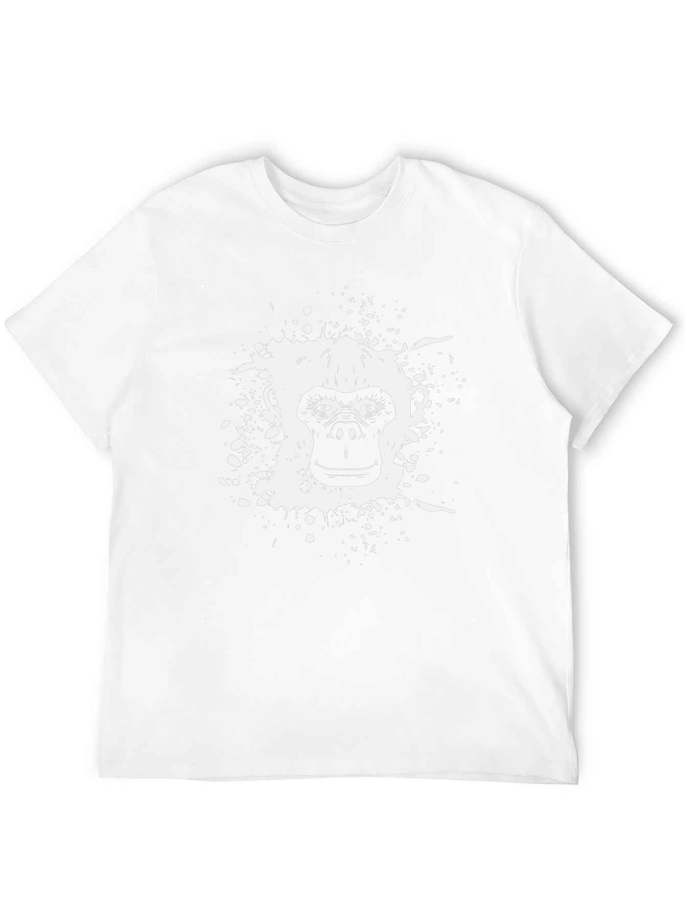 Graphic Gorilla Tee - Black Cotton Comfort