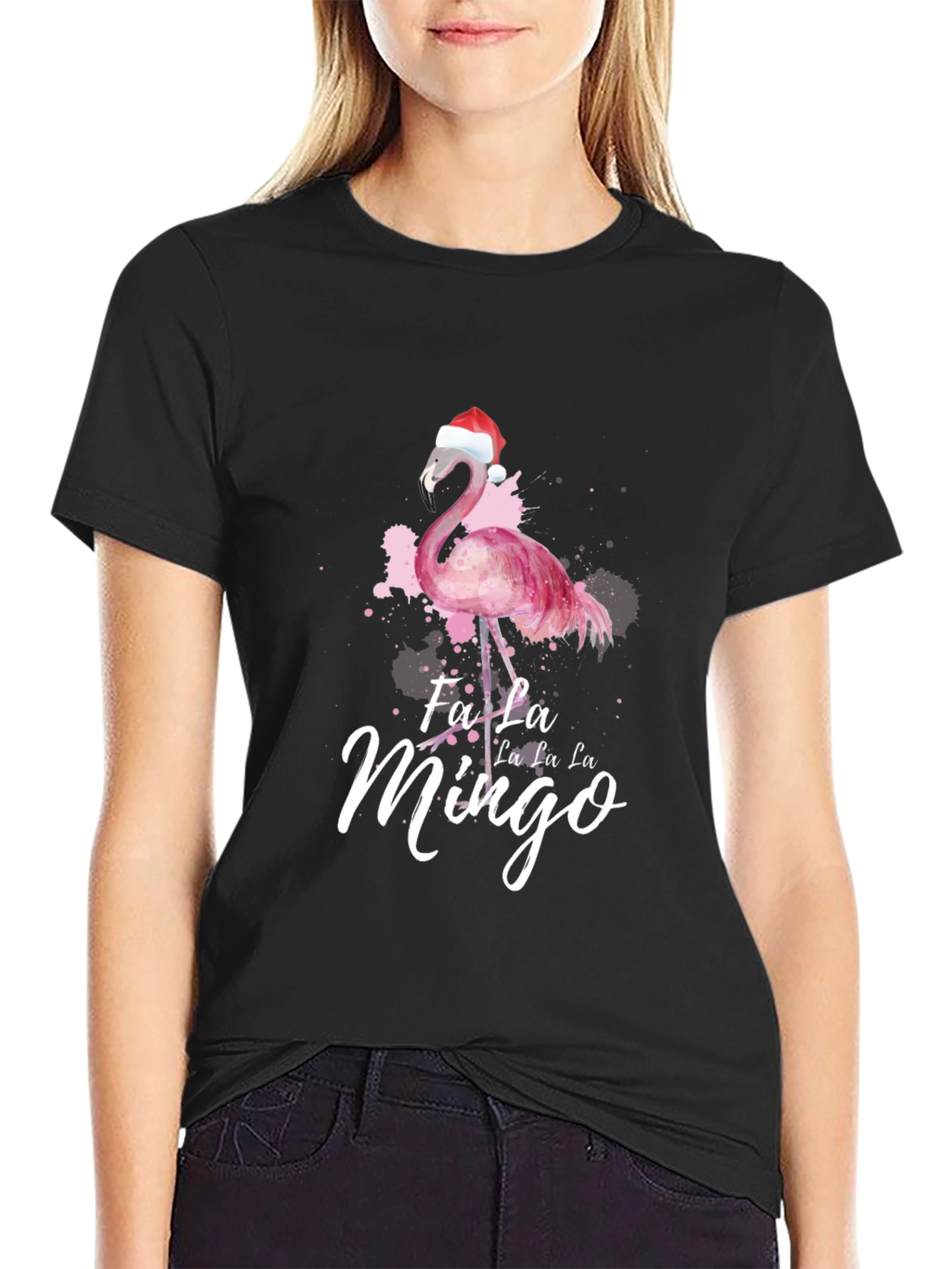 Festive Flamingo Christmas T-Shirt