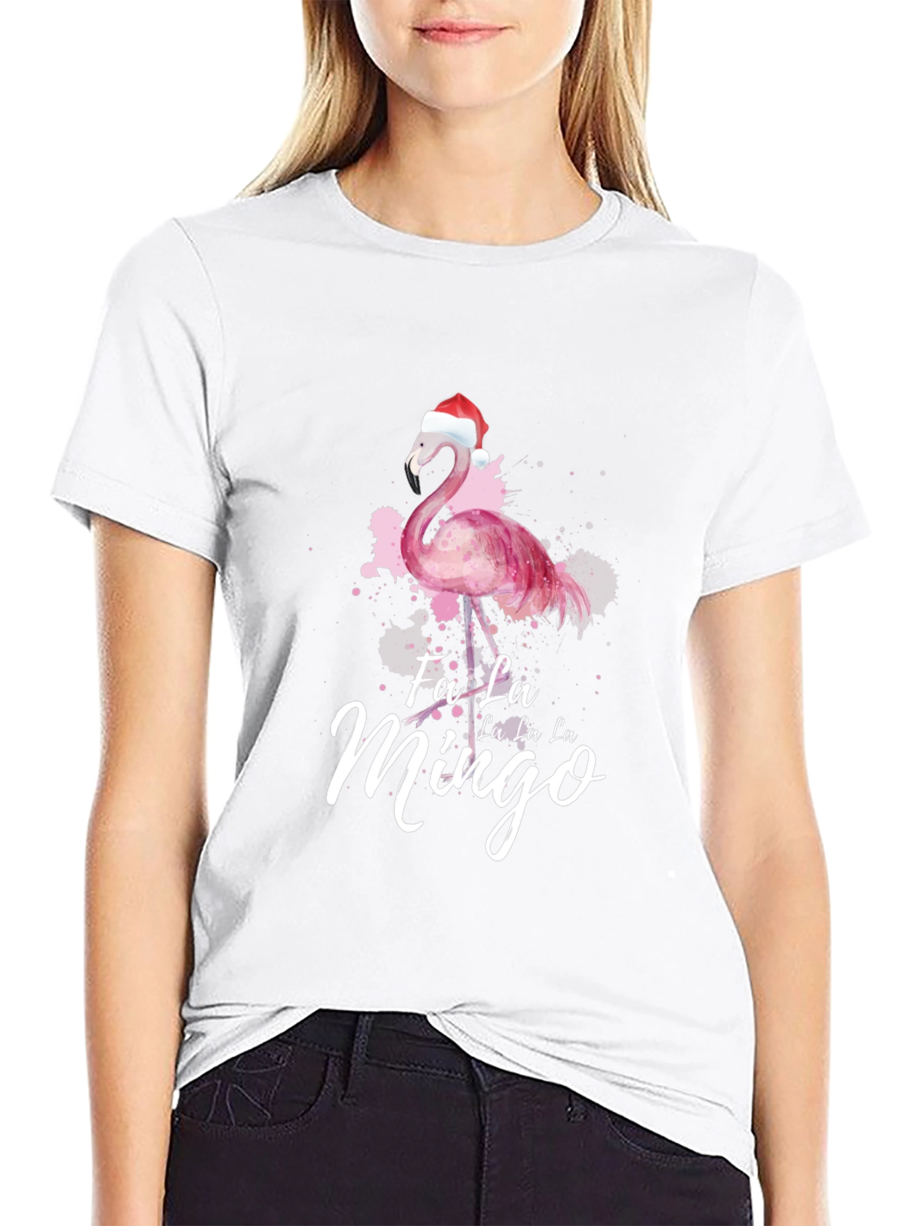 Festive Flamingo Christmas T-Shirt