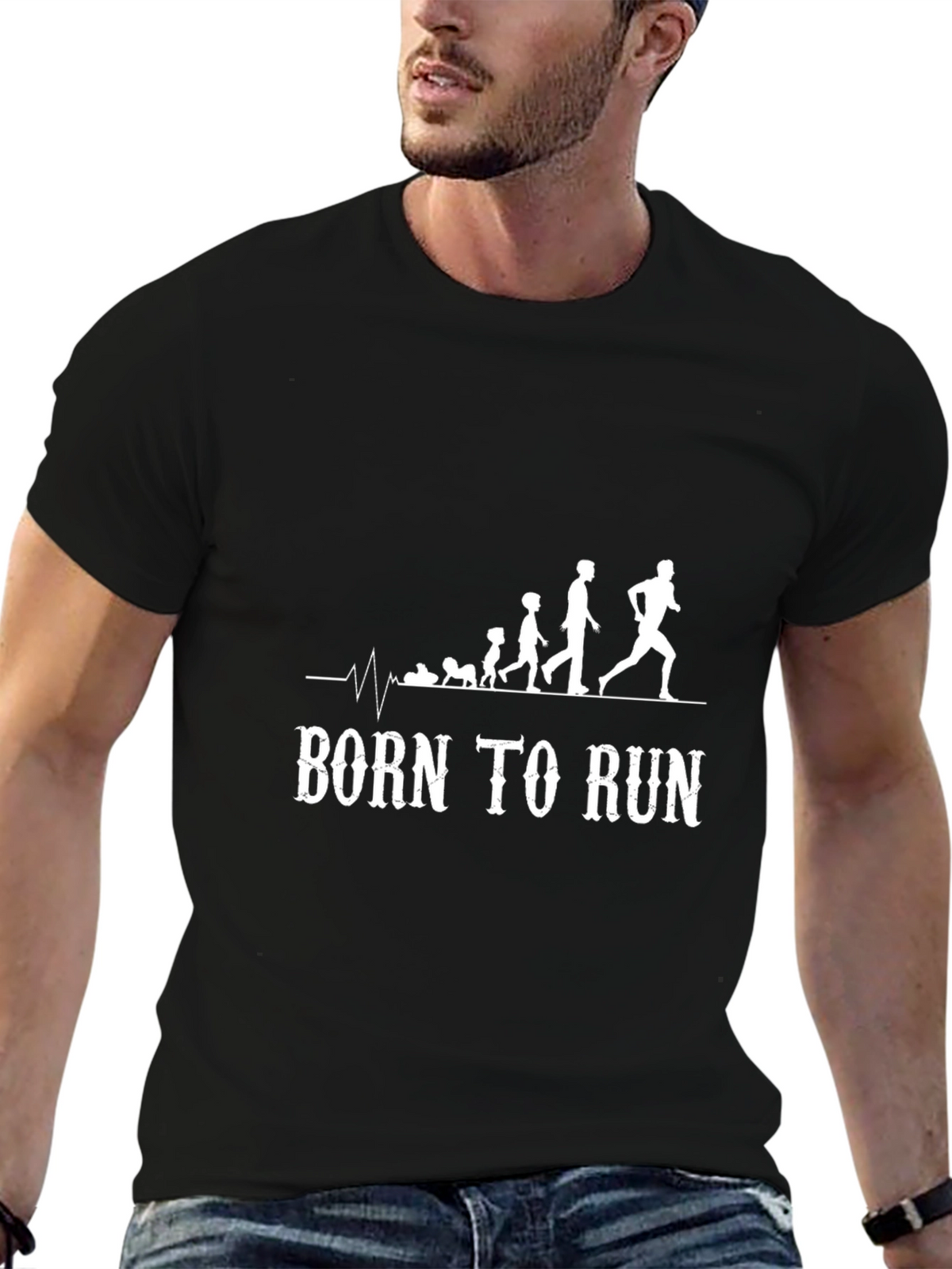 Born To Run Evolution Black T-Shirt