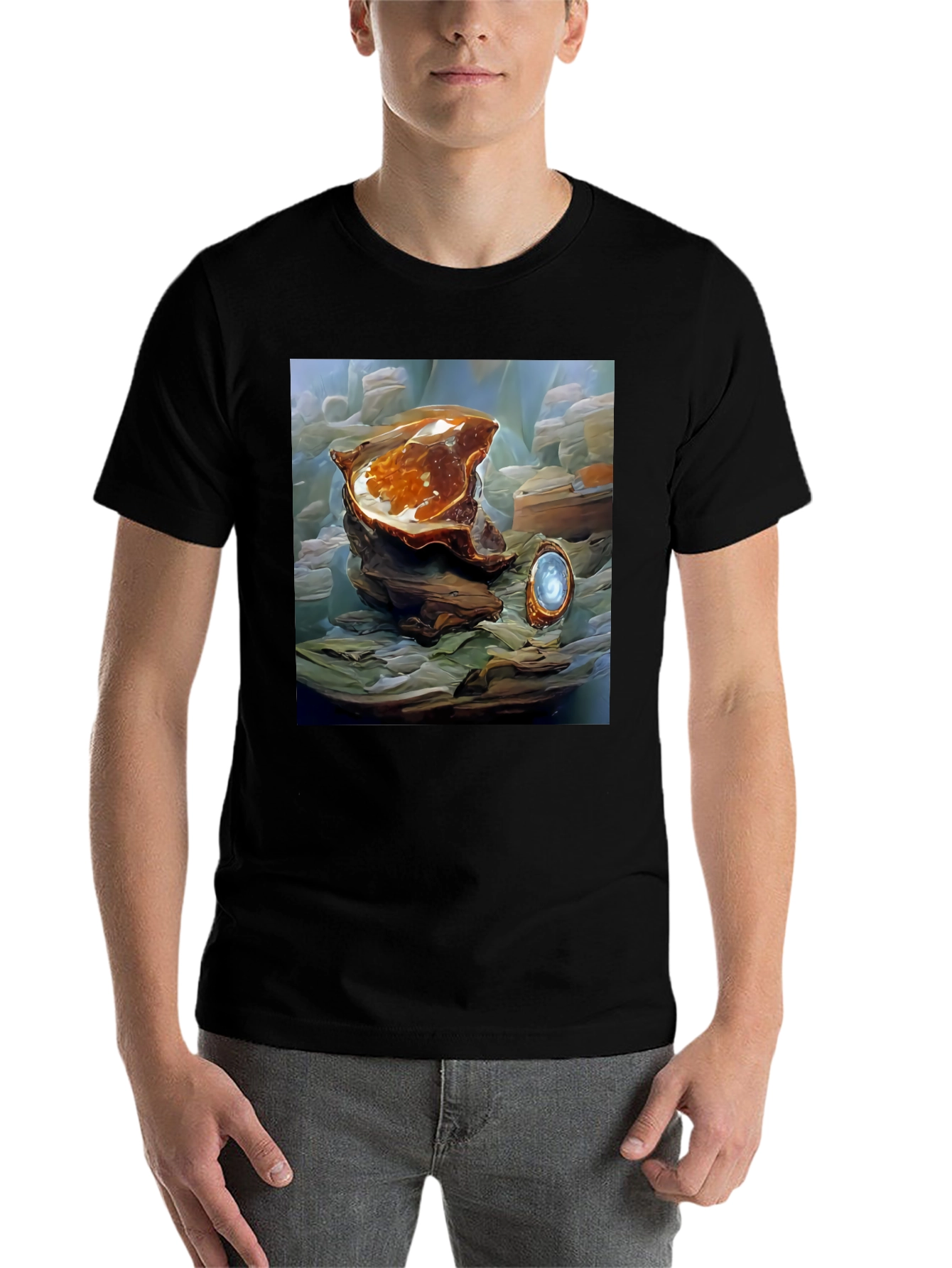 Artistic Abstract Shell Graphic Tee