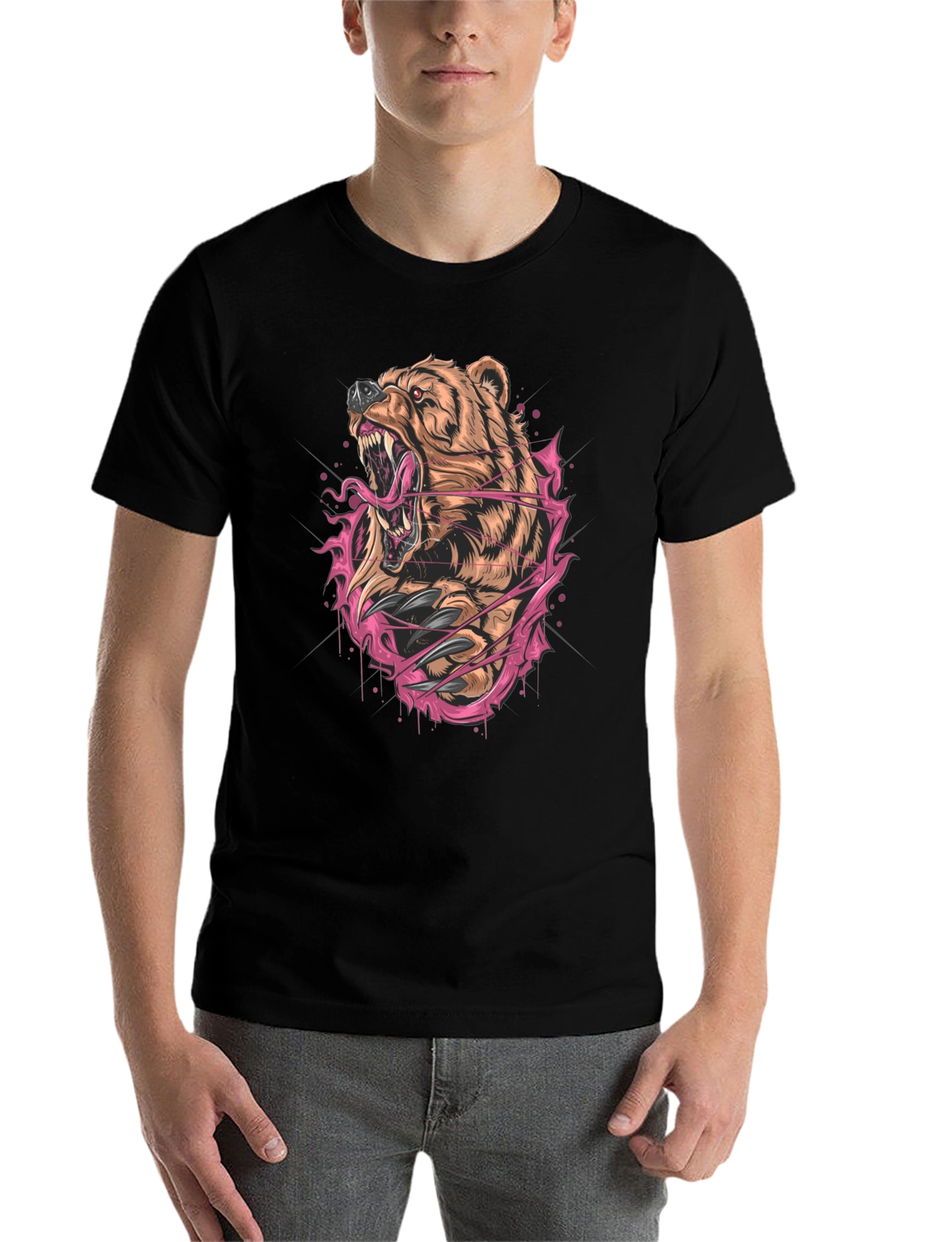 Roaring Bear Graphic Tee - Fierce Style