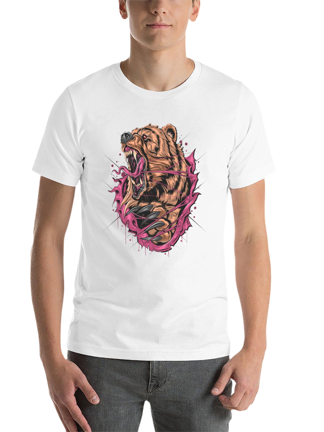 Roaring Bear Graphic Tee - Fierce Style