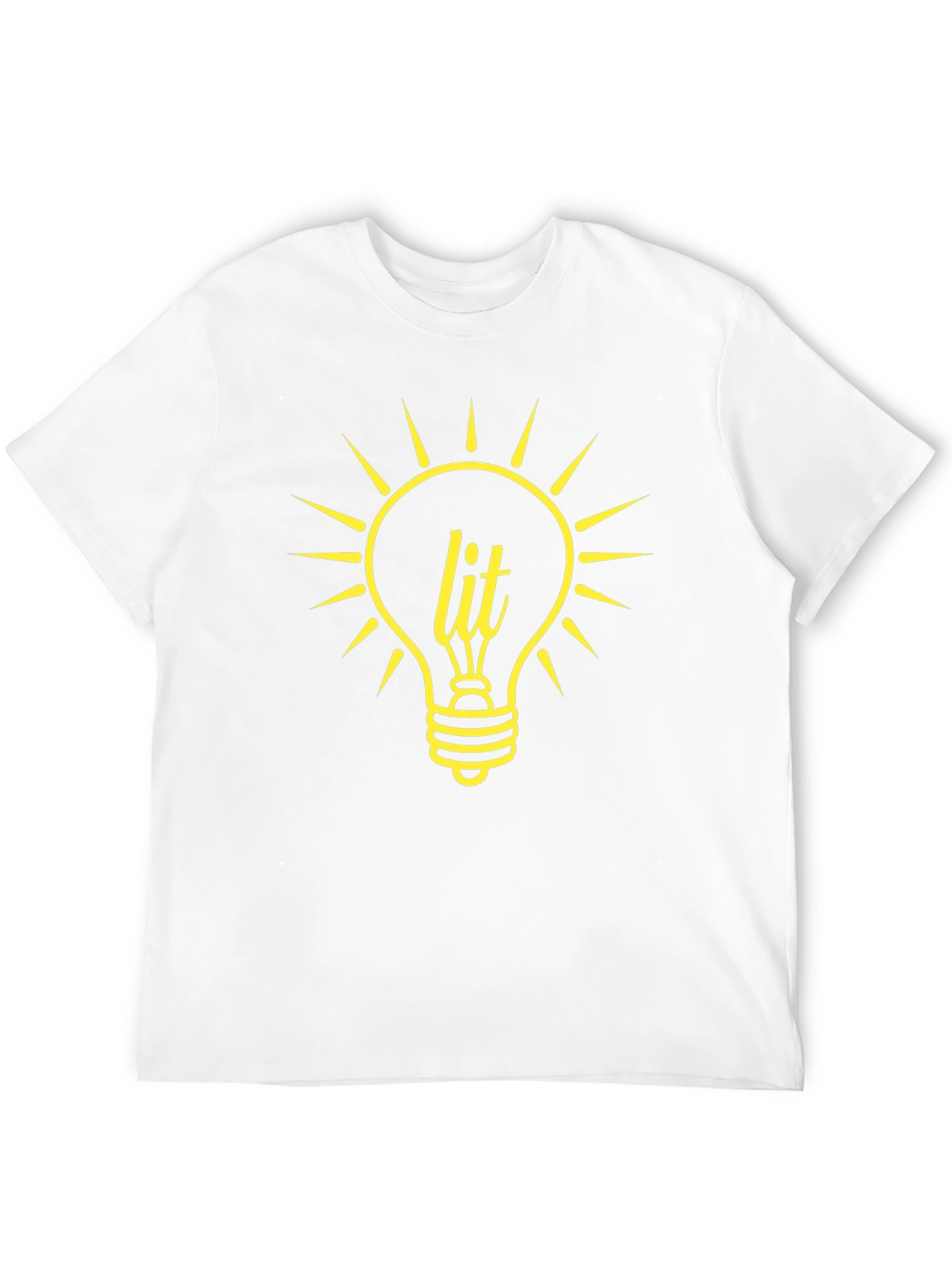 Lit Bulb Graphic T-Shirt - Trendy Black Tee