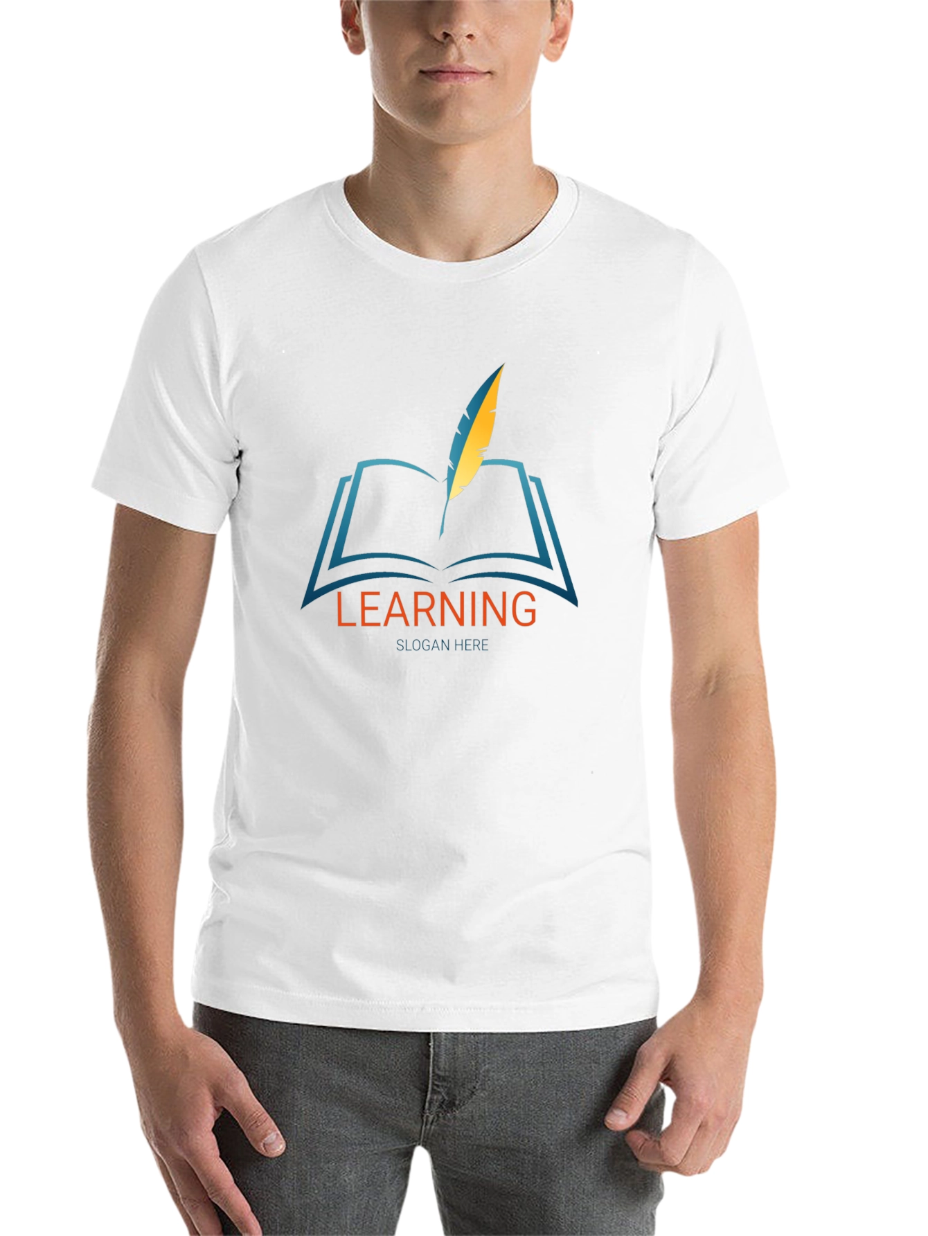 Learning Graphic Print Black T-Shirt