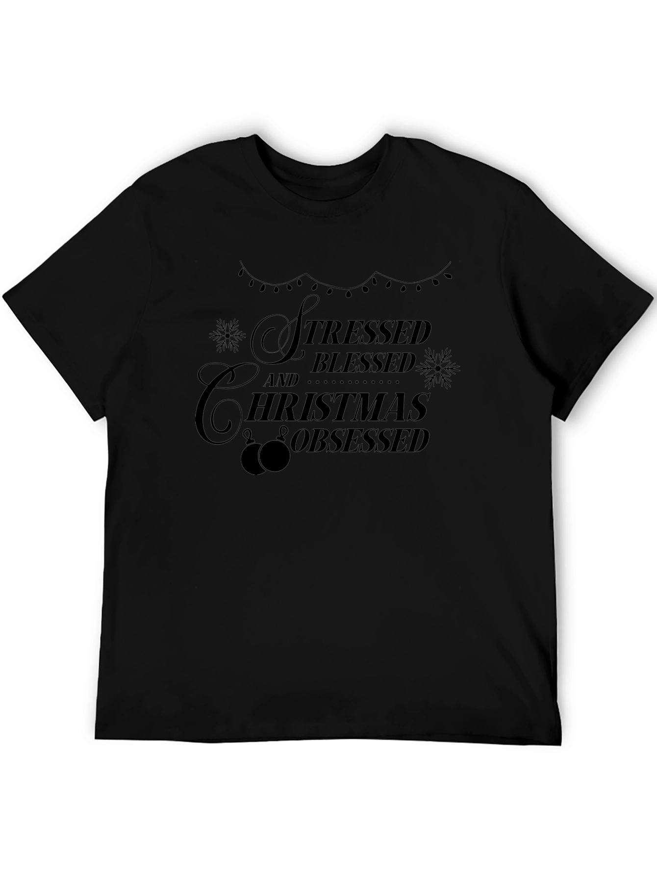 Stressed Blessed Christmas Obsessed T-Shirt
